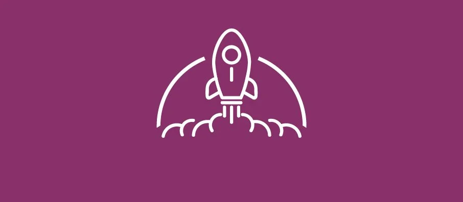 rocket ship taking off icon