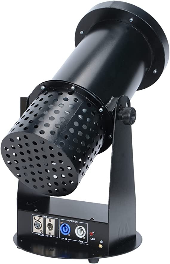 Back view of confetti cannon