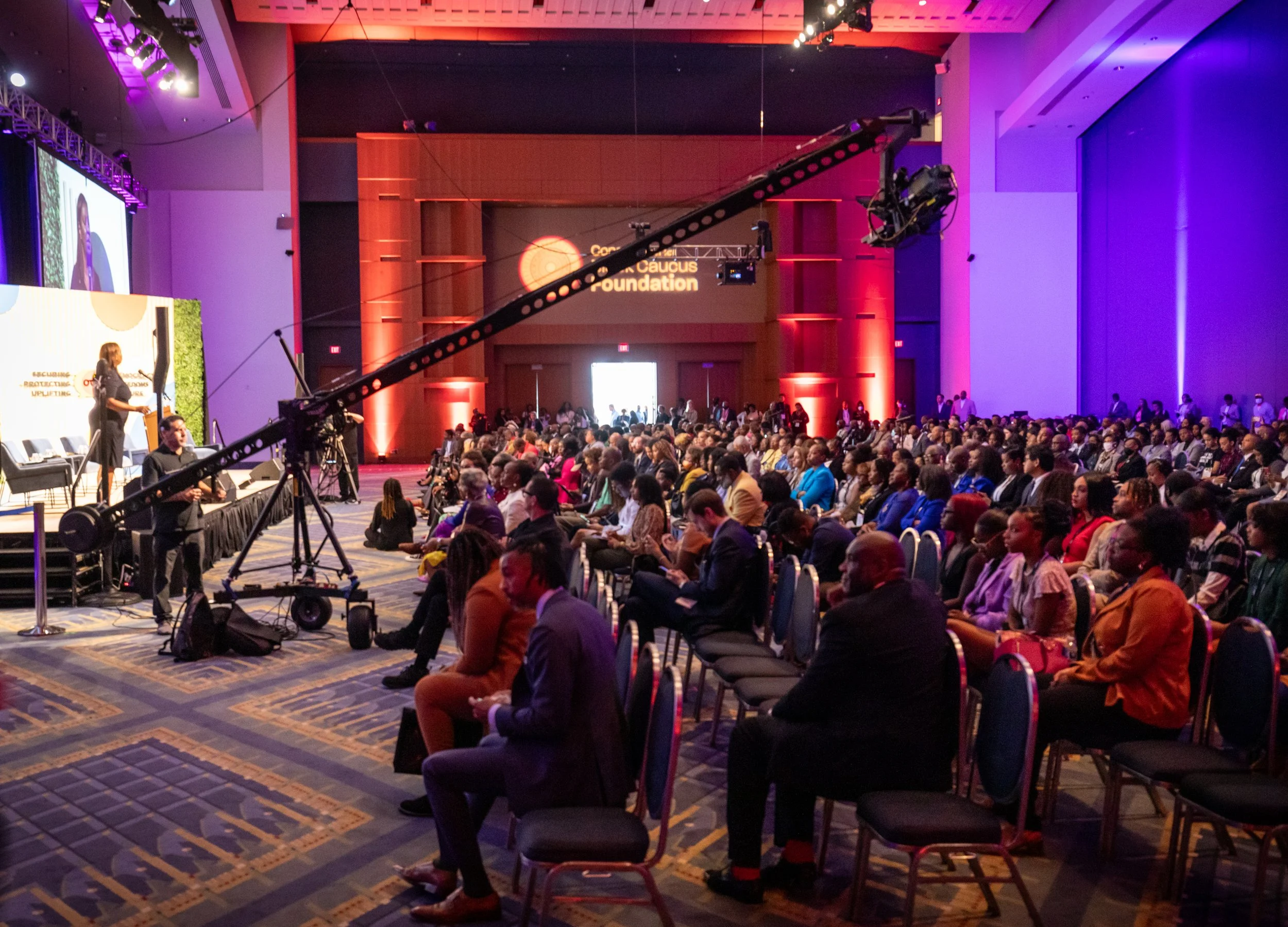 Rigged camera over crowd during the CBCF annual legislative conference 2025