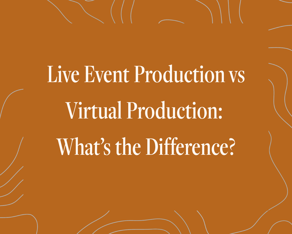 Live Event Production vs Virtual Production: What’s the Difference?