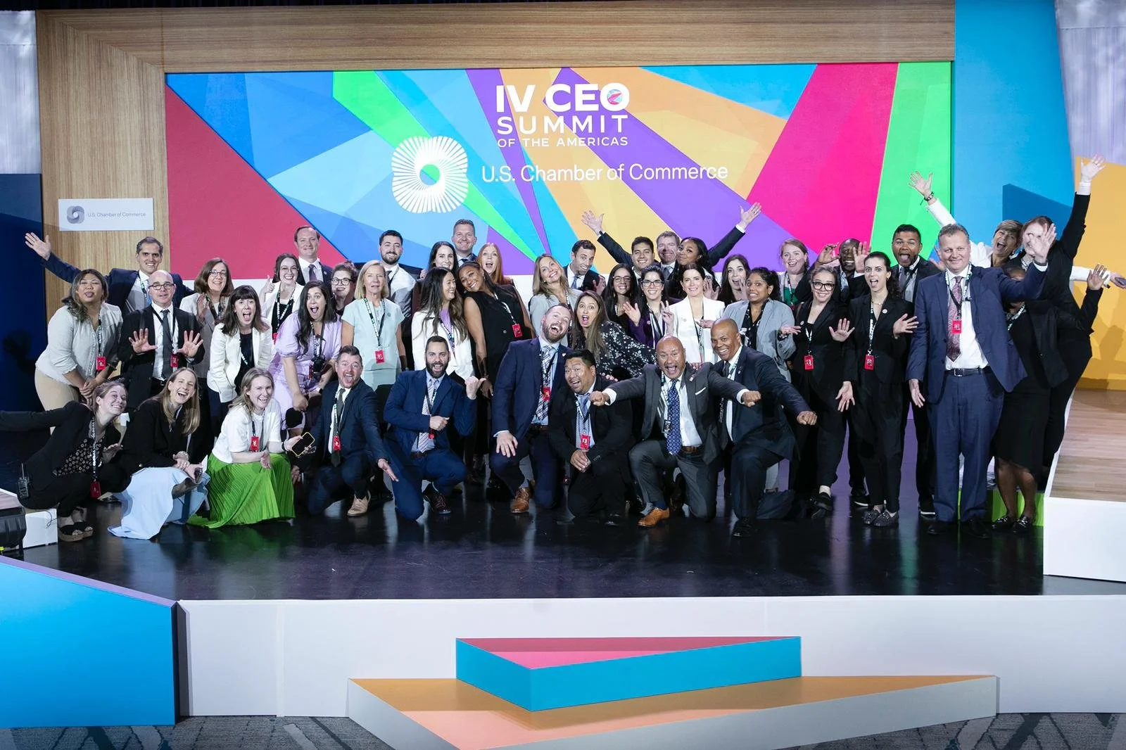 Guests on stage at the Us Chamber of Commerce IV CEO Summit of the Americas 2022