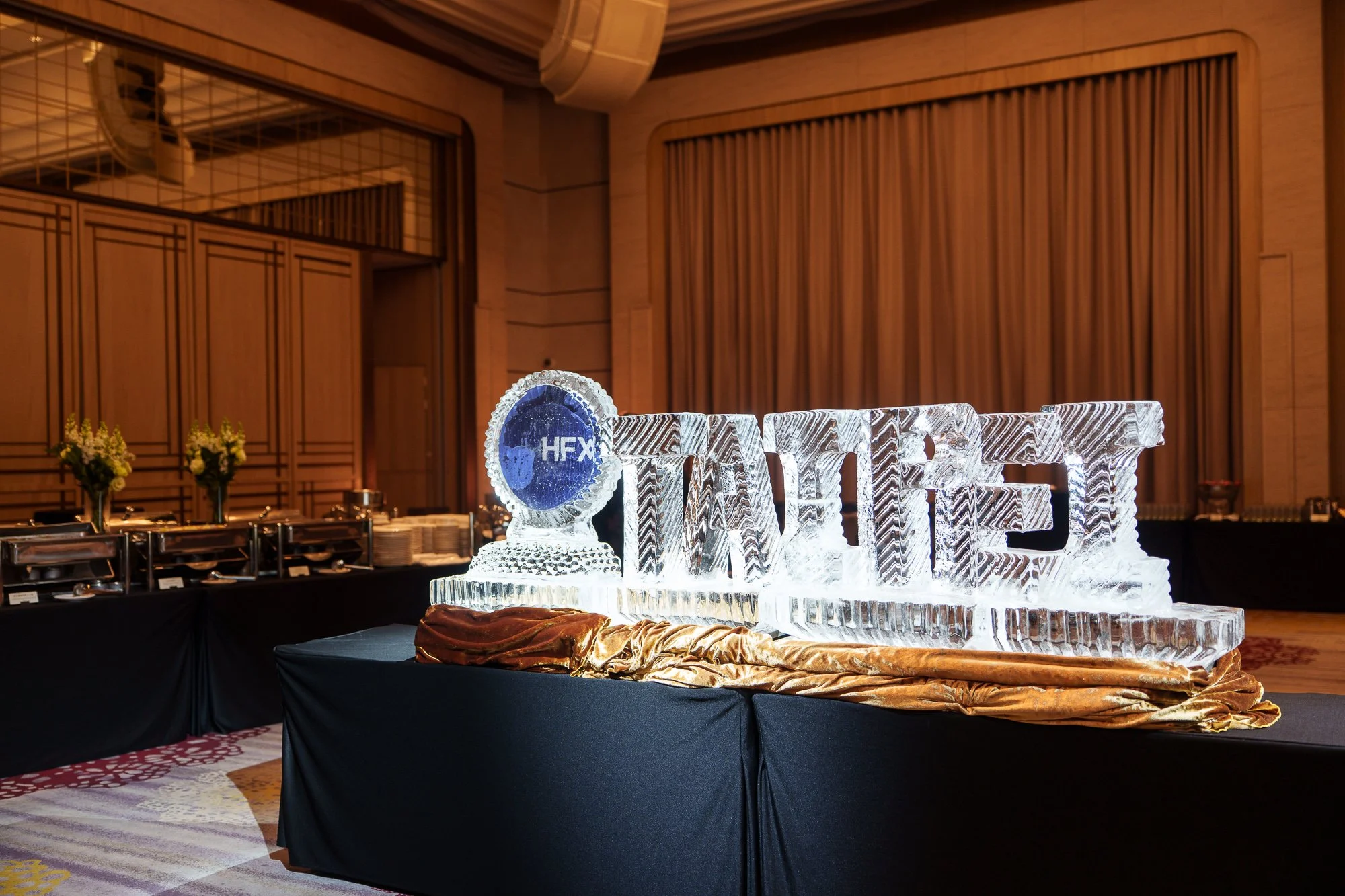 Ice sculpture at the Entrance to the HFX Taipei Global Security Conference event
