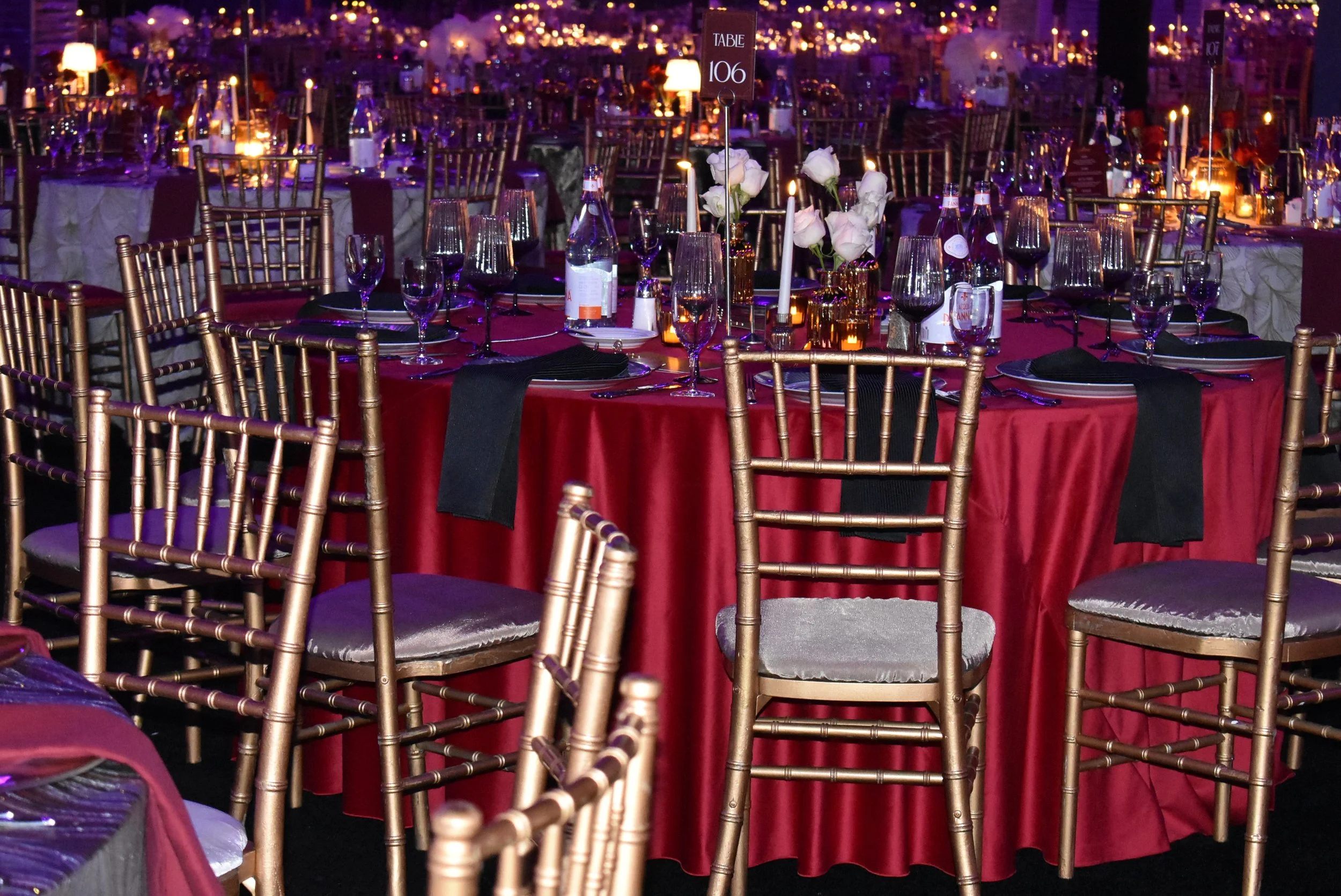 Event tables in elegant setting