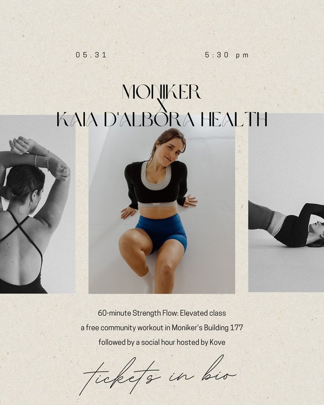 Wellness Series continues&hellip; To @bldg177! 

You don&rsquo;t want to miss this Elevated Strength Flow class with @kaiadalborahealth on May 31st 🤸&zwj;♀️

Get your FREE ticket in our bio to join in on KDH&rsquo;s signature format class! 

#sandie
