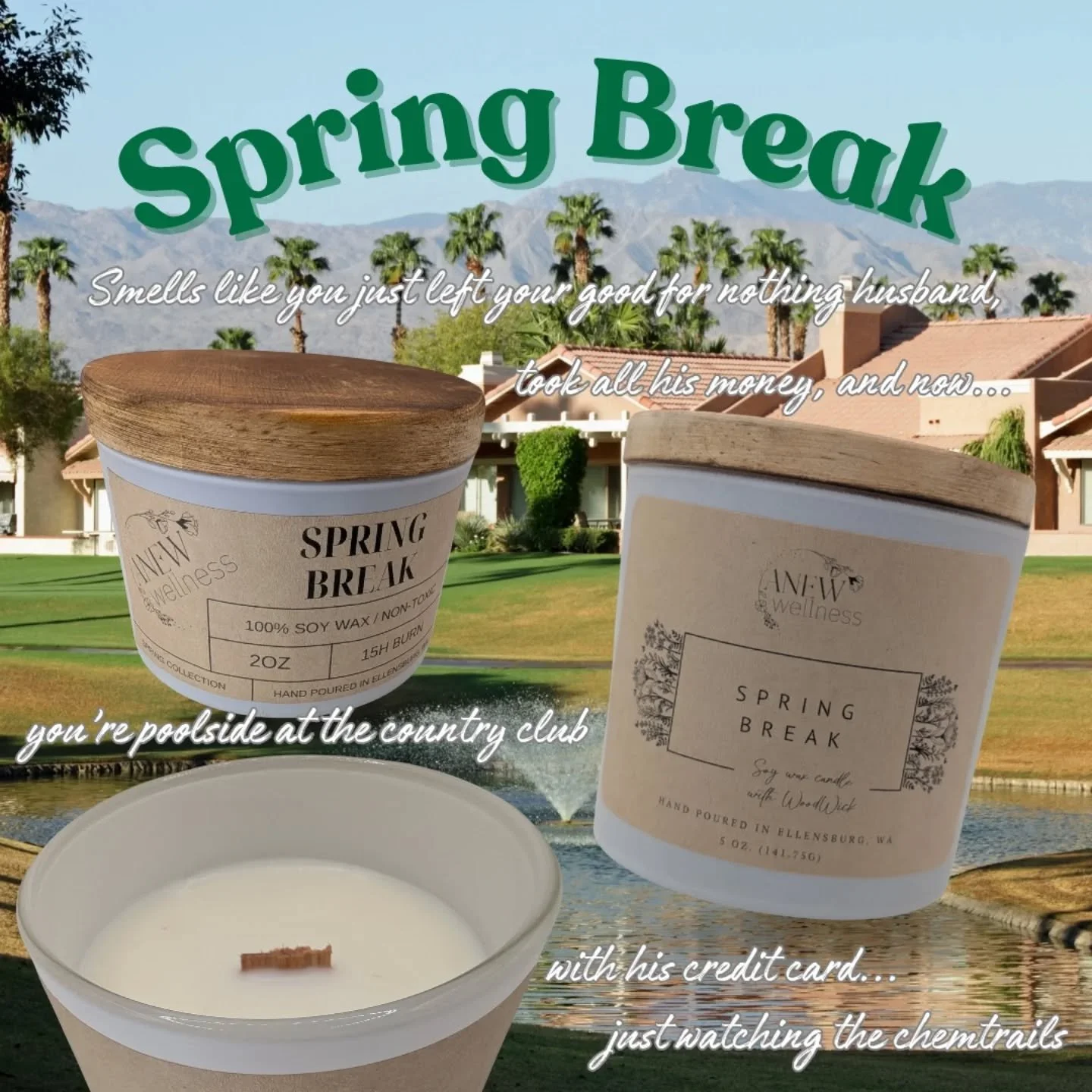 Softly invigorating notes of Cucumber, Bamboo, Aloe, &amp; Coconut 🥥 🎍

Available for purchase at 109 E 3rd Ave, STE 4. Ellensburg, WA.

#springcandles