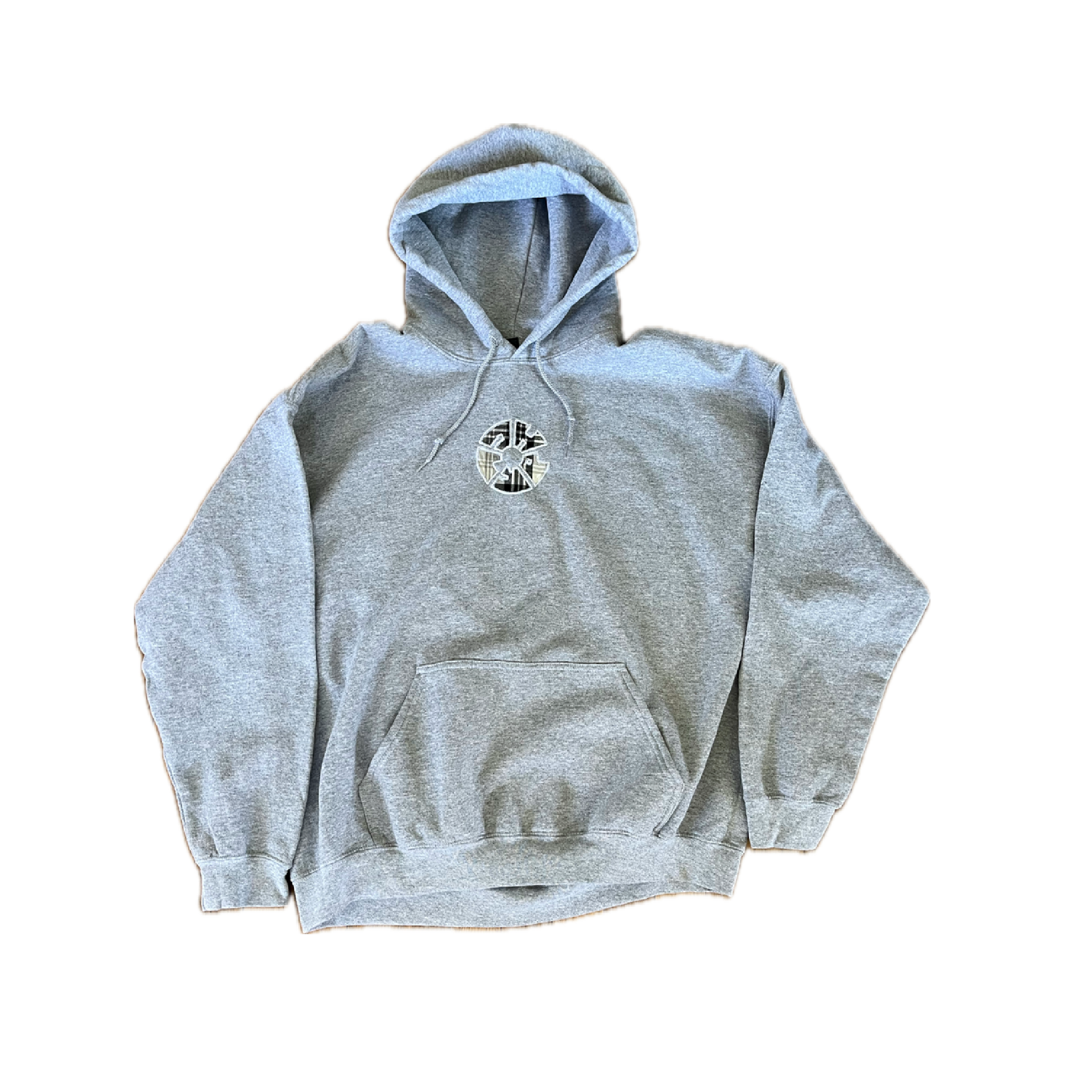 Black Plaid Disc Hoodie