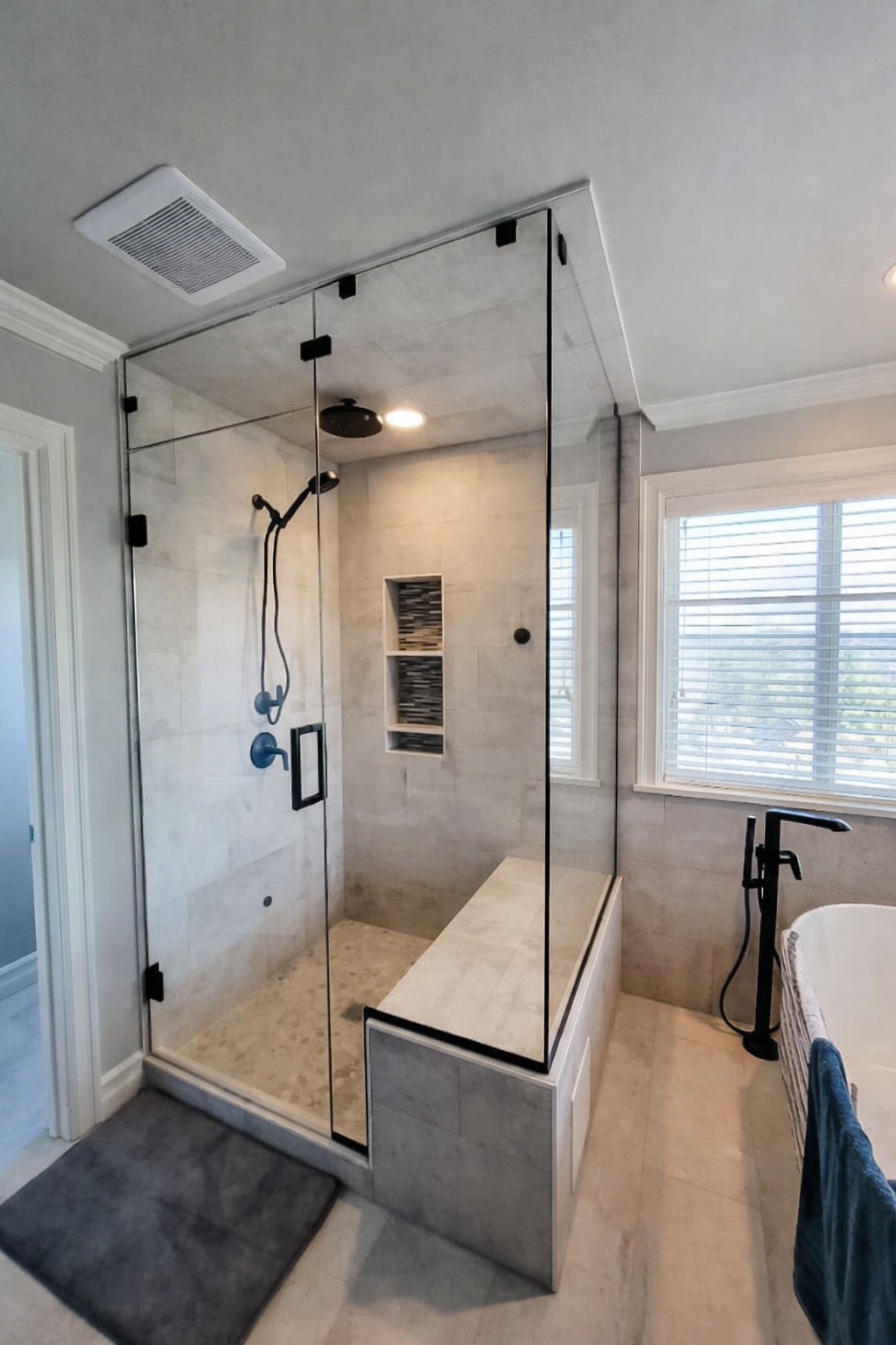 Frameless Glass Steamer Shower Enclosure