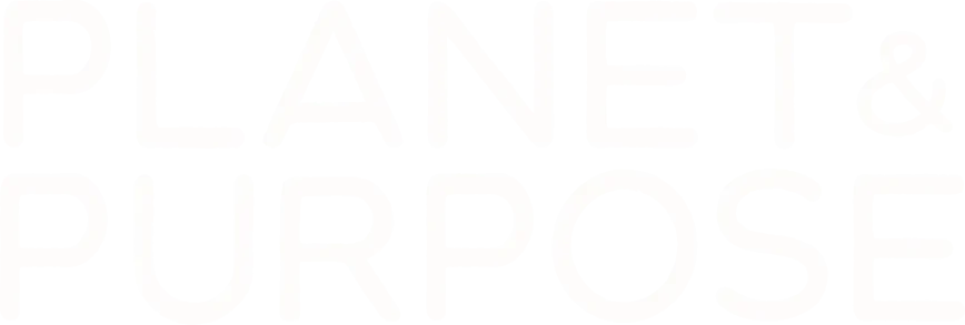 White Planet & Purpose wordmark