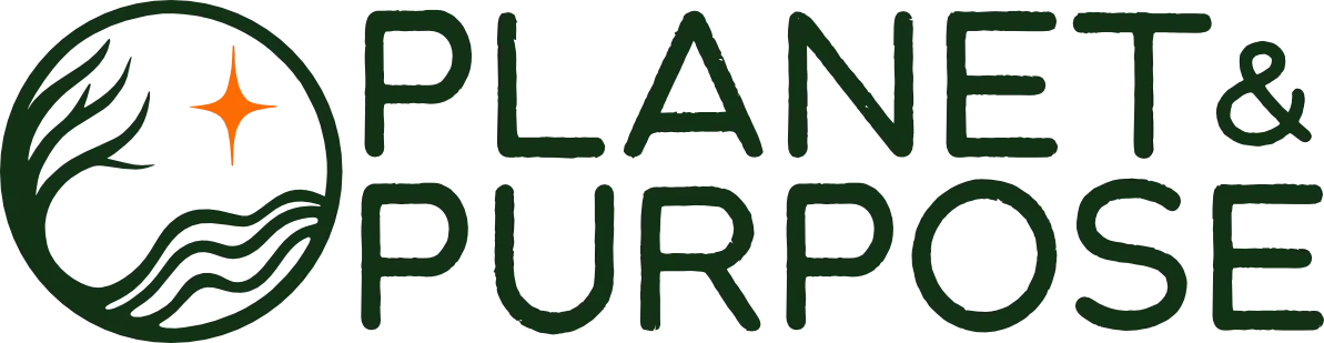 Planet & Purpose with logo mark of a star, tree and waves