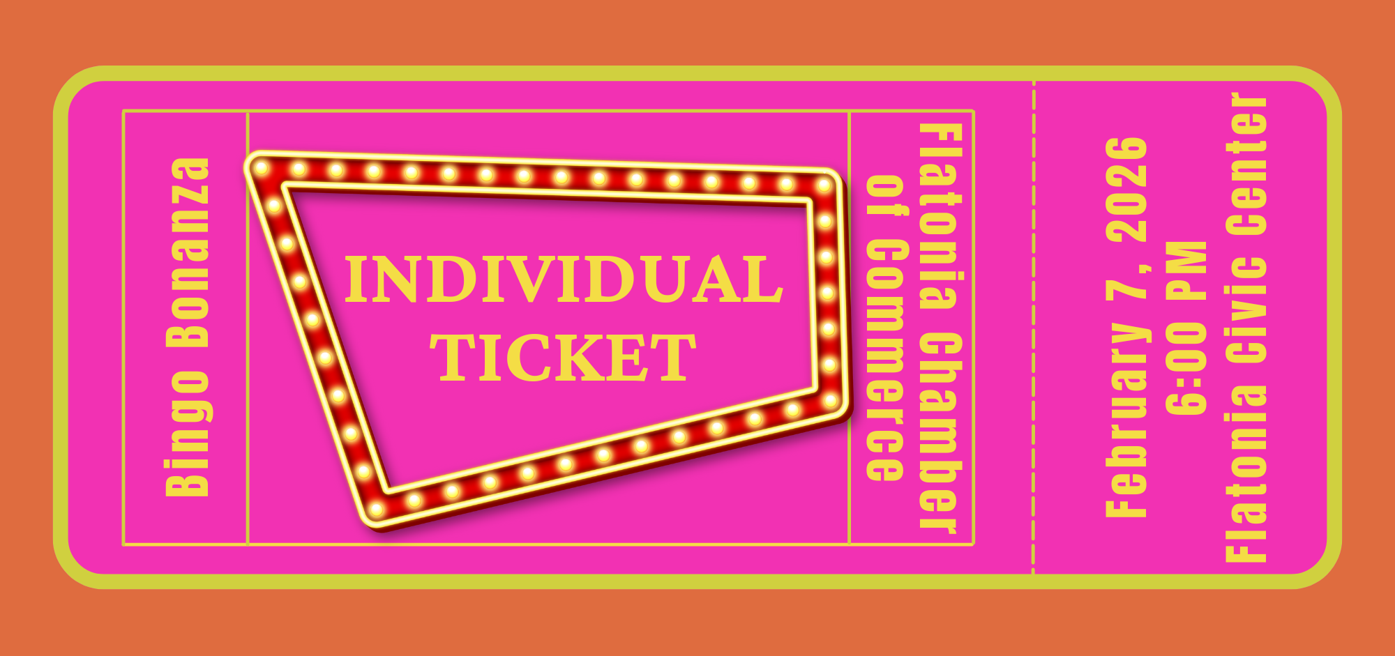 2026 Bingo BONANZA - Individual Ticket