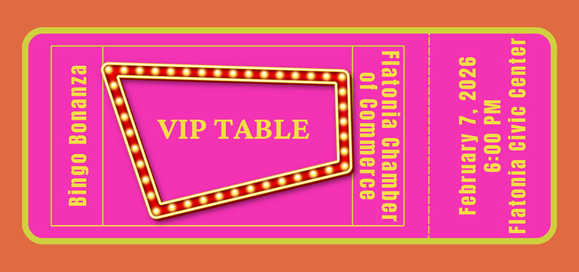 2026 Bingo BONANZA - VIP Table with 8 tickets