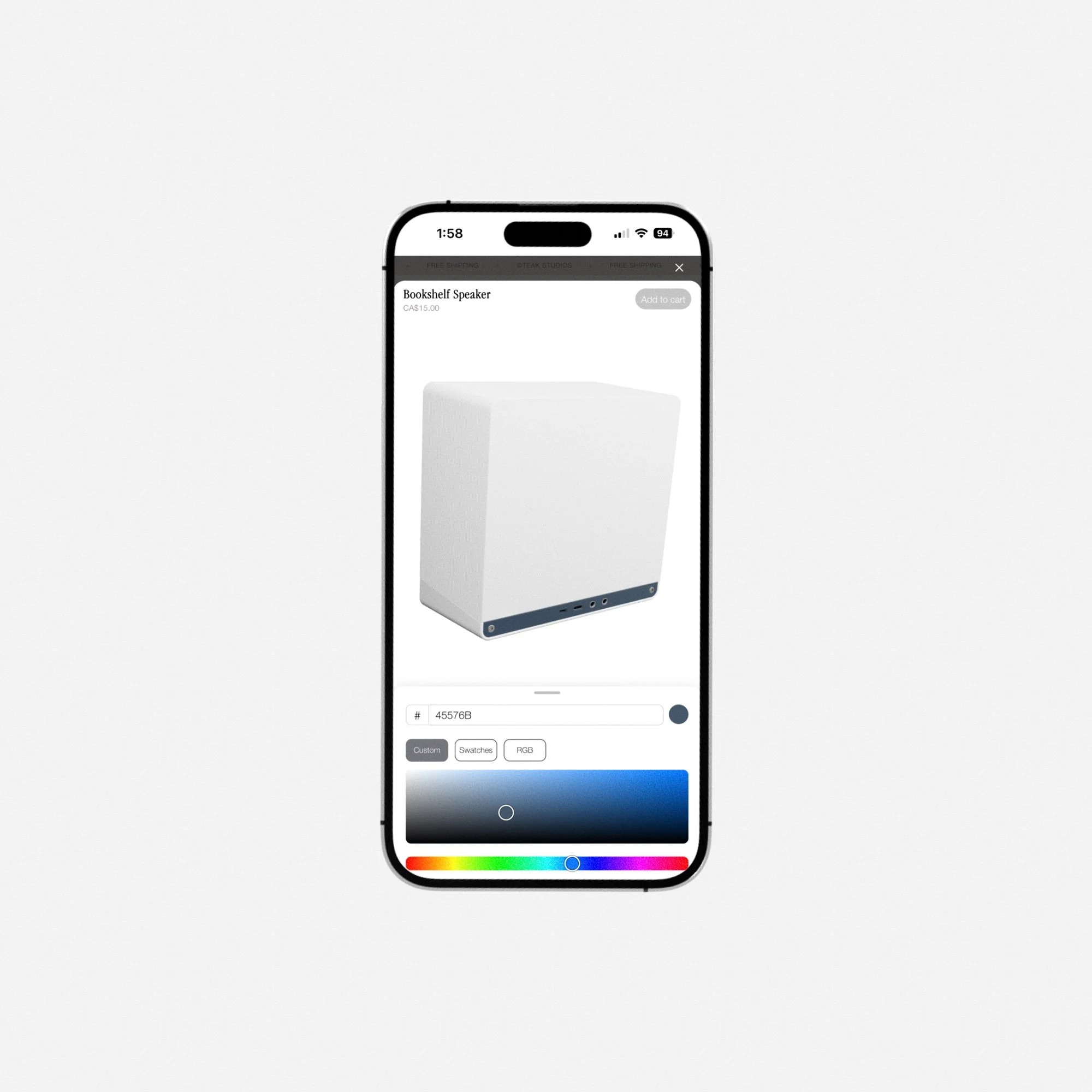 Secondary view of the back