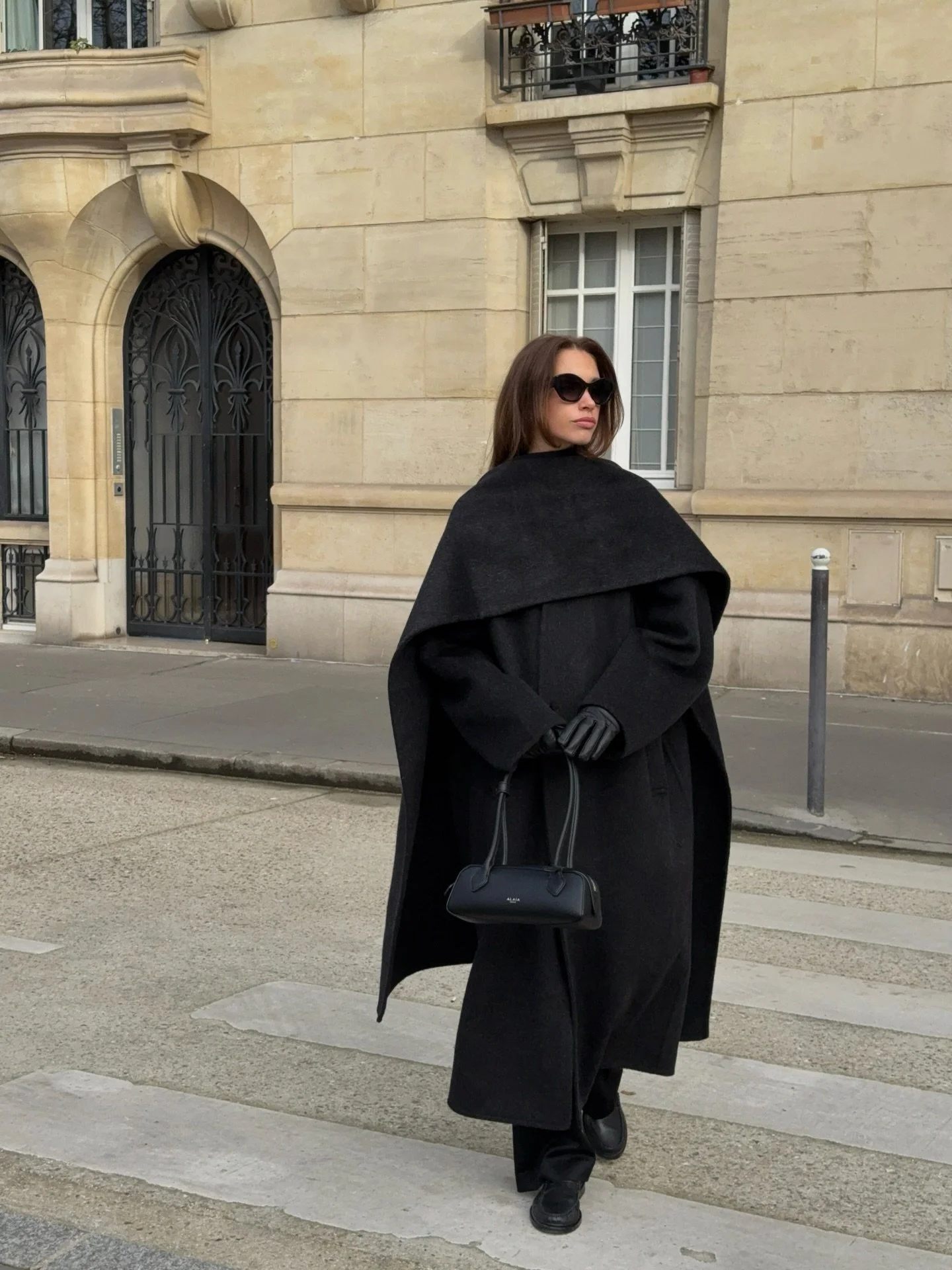 soft winter layering draped in a wool