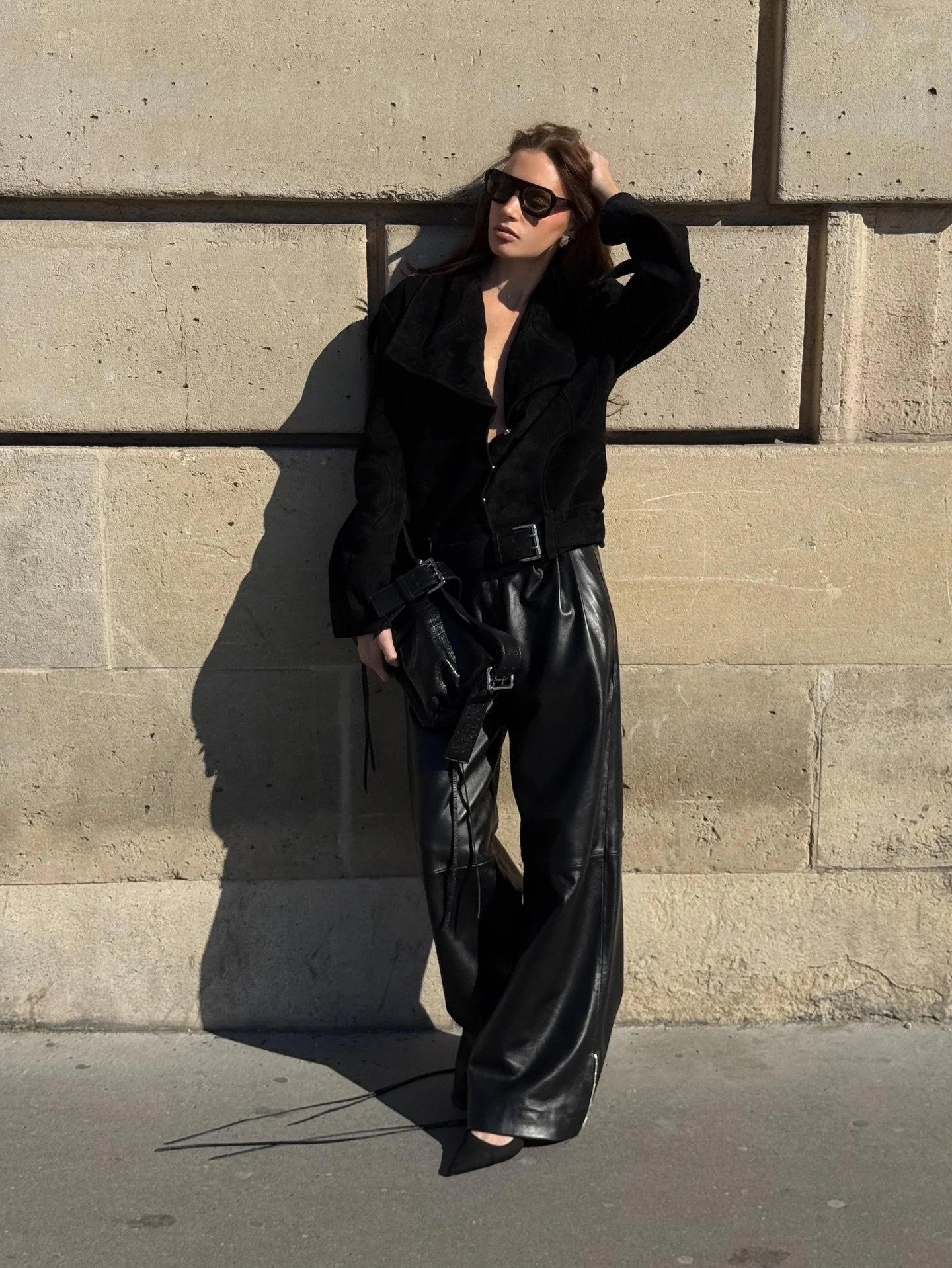 leather &amp; suede for the @radicastudio.online show #pfw