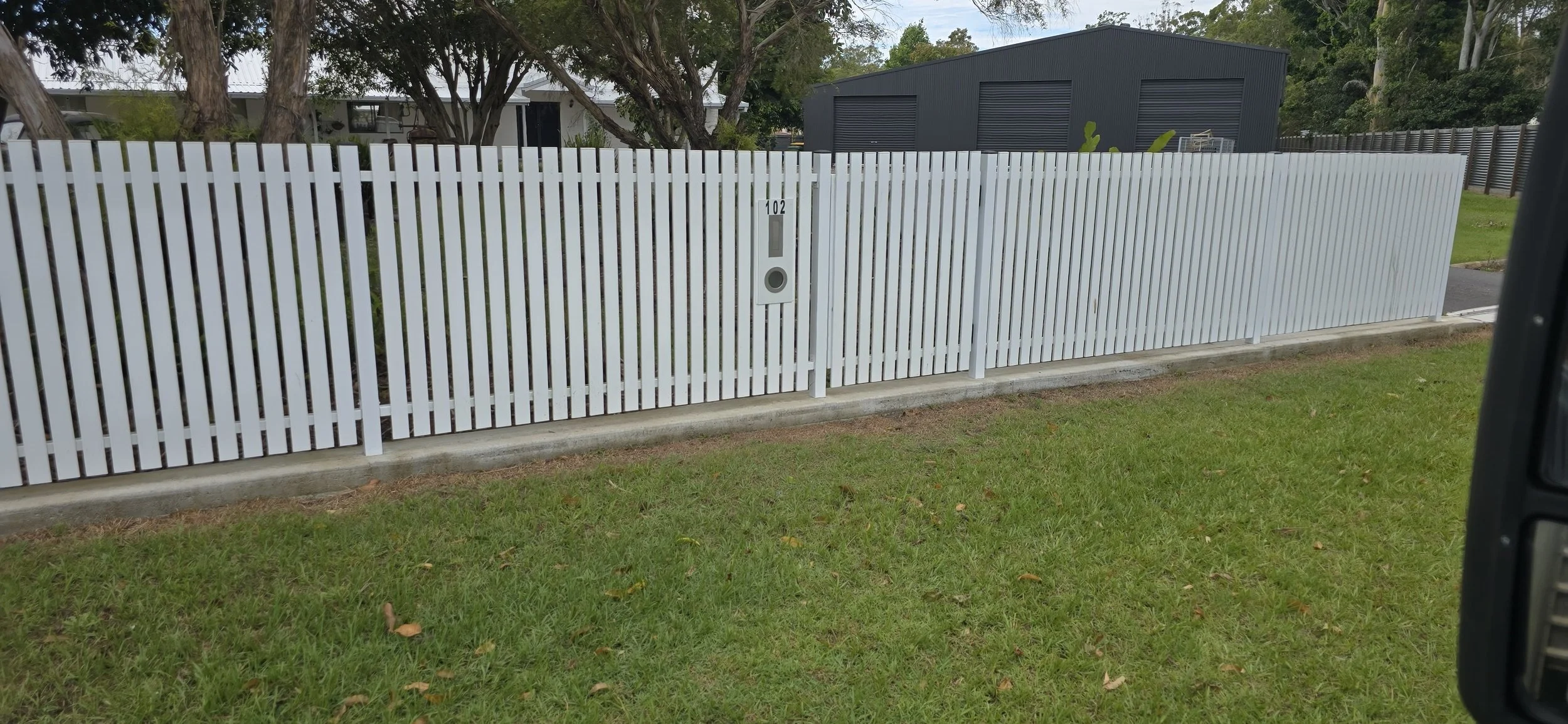 Batten Radiator Fencing With Letter Box