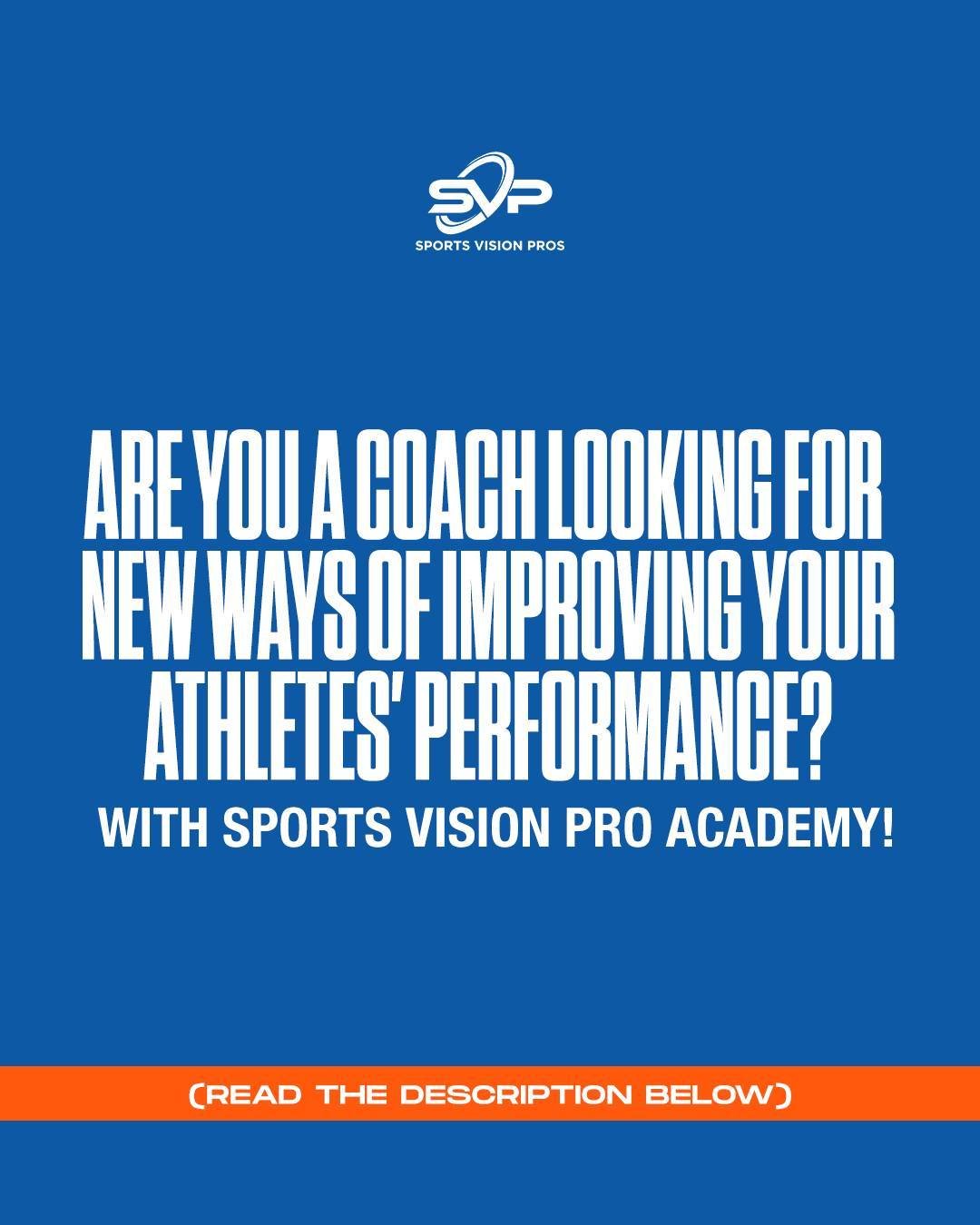 Are you looking for new ways of improving your athletes&rsquo; performance?⁠
⁠
Check our SVP academy now!⁠
⁠
✅ Tons of free information on how vision is integral to sports and performance.⁠
⁠
✅ Practical recommendations on how to improve athletes&rsq