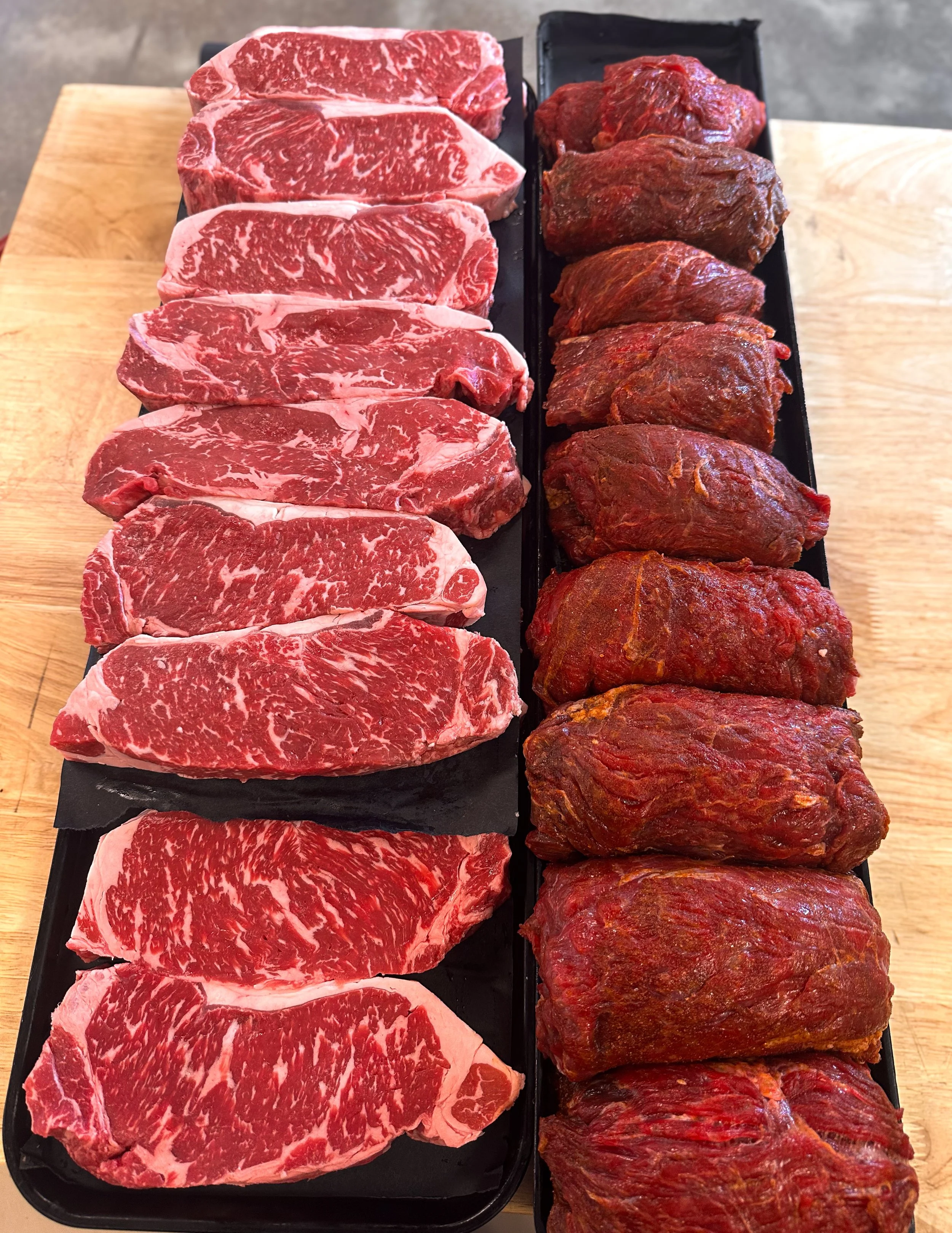 Prime NY Strips & Carne Asada