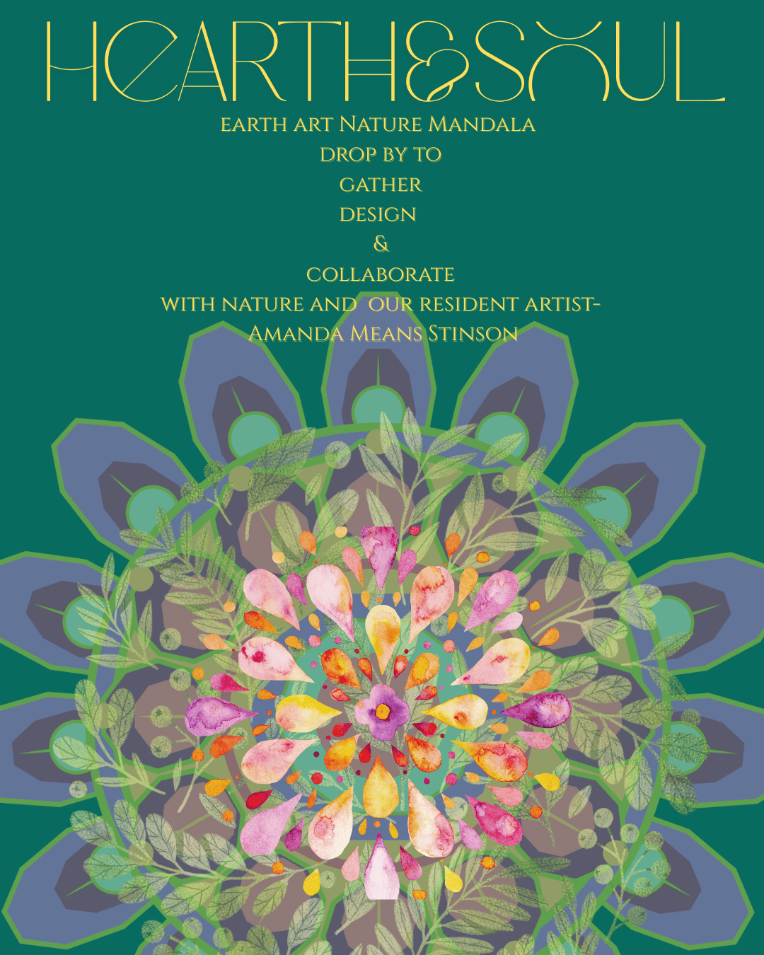 All Weekend: A free interactive experience. Whether by gathering beautiful fallen bits from the woods,  helping in site prep and initial layout or assisting with the build, or just popping by to check progress. 
We invite you to leave your mark on He