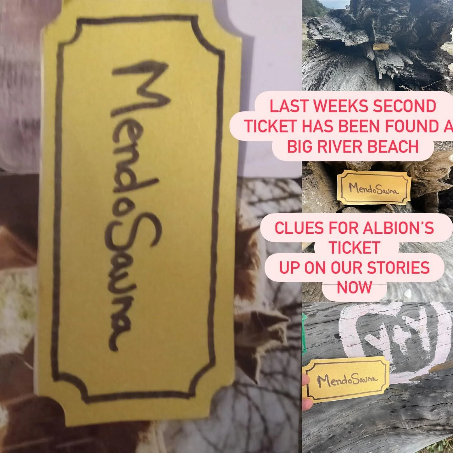 Both of our first week’s tickets has finally been claimed. I tucked this one away, out of the elements, and kept going back to see if it had been found, but it was just sitting there waiting. And then today we got word that a family visiting wh