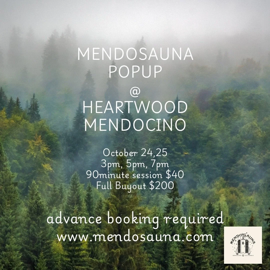 We are happy to offer a weekend pop up at @heartwood_mendocino, as a little weather system moves in! Come get cozy with us, Friday and Saturday afternoon/evening. A rare weekend service, you could even travel out for? Book a cabin at Heartwood, go mu