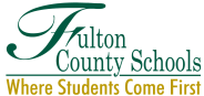 Logo of Fulton County Schools with the slogan 'Where Students Come First'