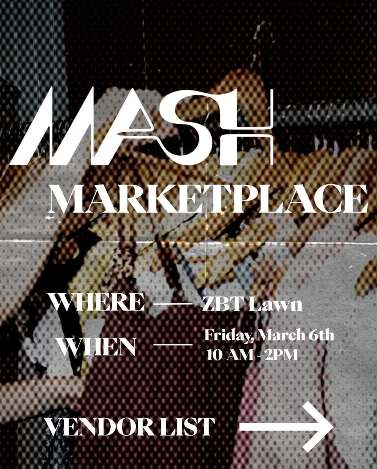 MASH Marketplace is TOMORROW 03/06 🛍️

Stock up on spring break essentials from our amazing vendors!