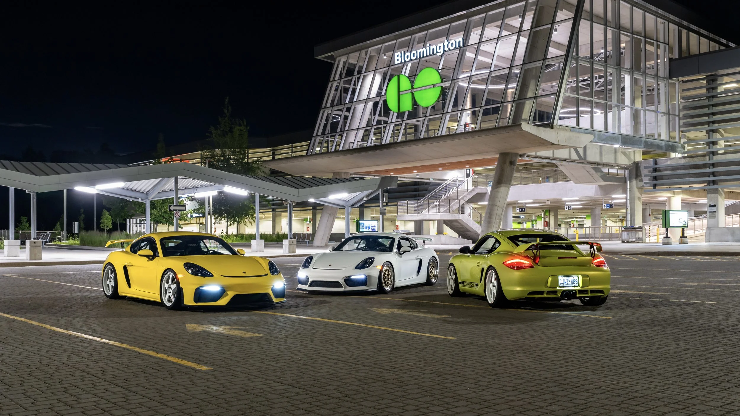 JDM-inspired Porsche Cayman Photography at night