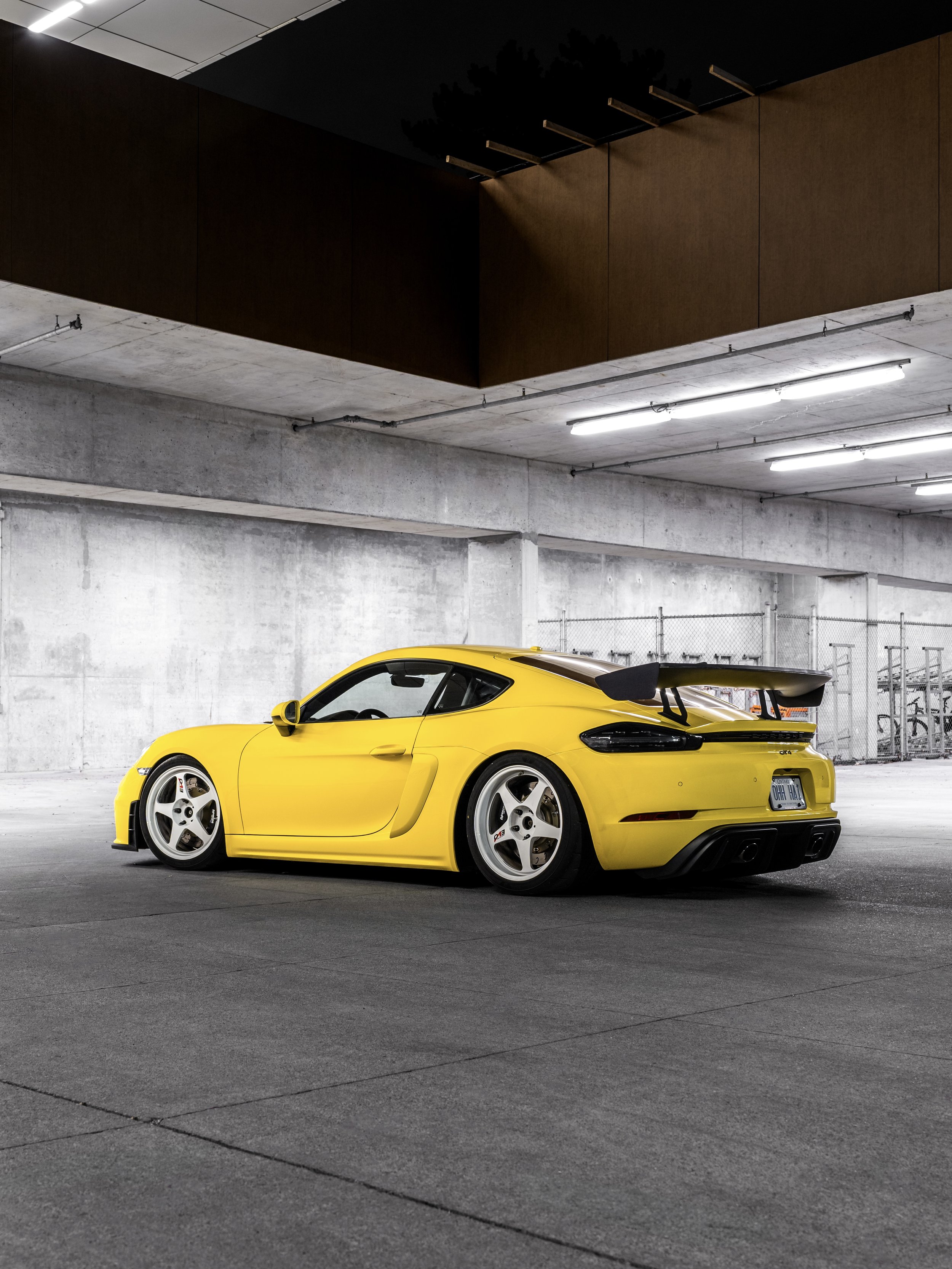 Nighttime photography project with Porsche Cayman GT4