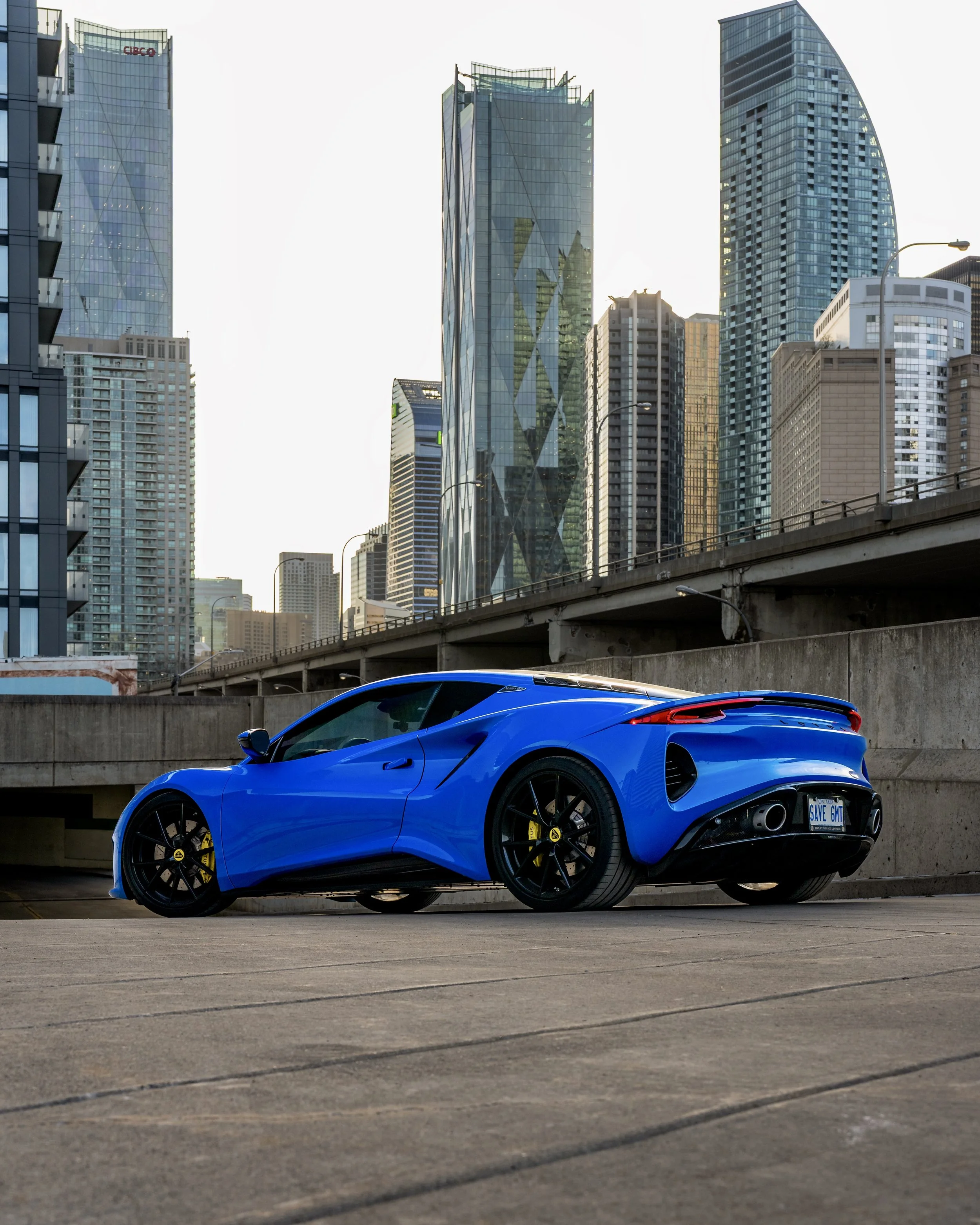 Photographing a Lotus Emira in an urban setting in downtown Toronto