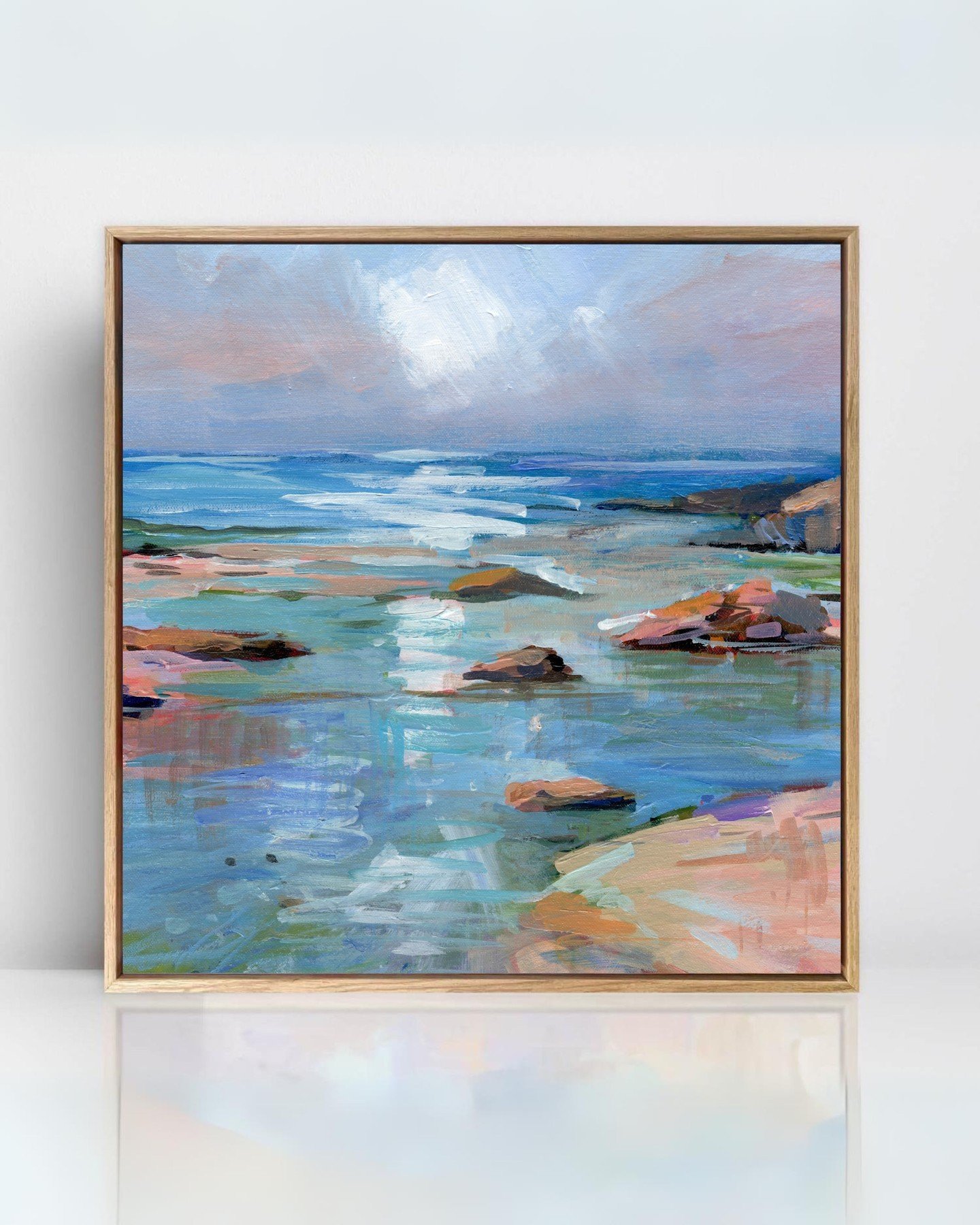 ✨ S P O T L I G H T &ldquo;Easing In&rdquo; ⁣
⁣
One of the special pieces making its debut at the Affordable Art Fair this week! ⁣
⁣
I've poured my heart into this one; it's a touch moody, capturing the deeper, contemplative side of the sea.⁣
⁣
🩵 Wh