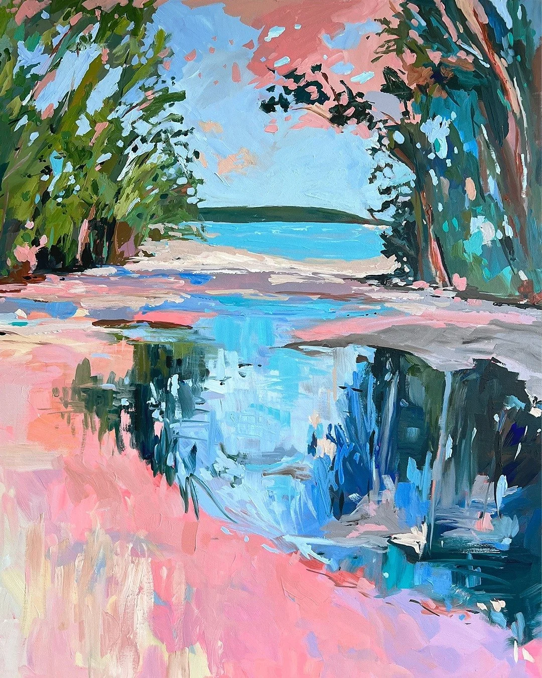 &ldquo;How it Started&rdquo;🍃

Just mucking around in the creeks and mangroves as the sun goes down, listening to cicadas and the birds getting ready for the night. 

Lots going on in these paintings - messy, bright brushstrokes like the wildness I 