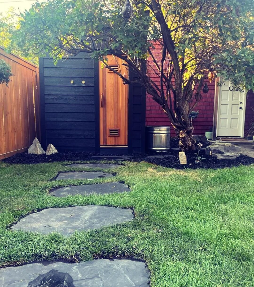 A Natural stone pathway is a beautiful feature to transition from one space to another.  This lucky client gets to walk to his outdoor sauna!

#calgarydreamscapes #yyc #yyclandscaping #calgarylandscaping #pathway #calgary #landscaping #sauna #yyclivi