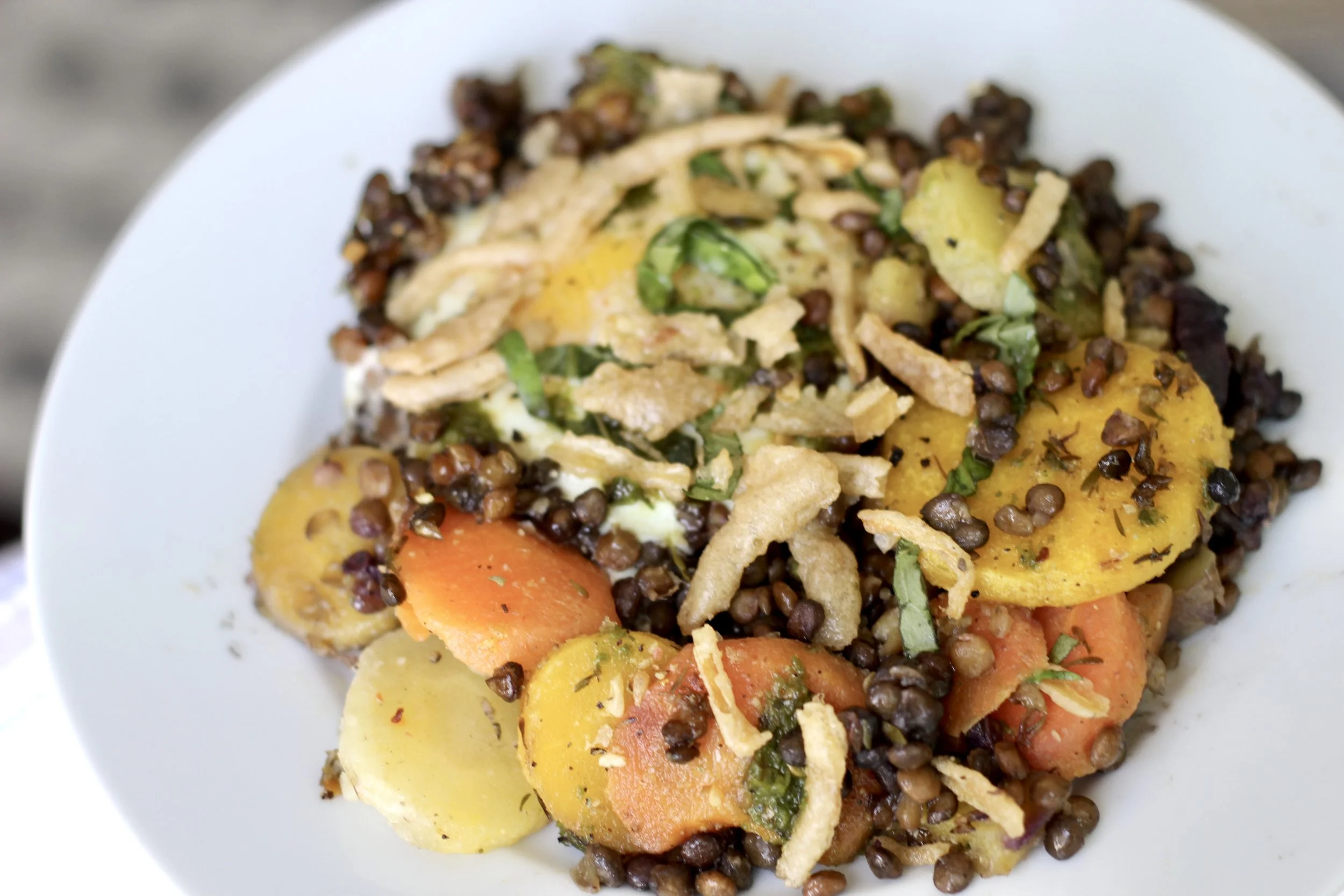 Lentil Egg Bake