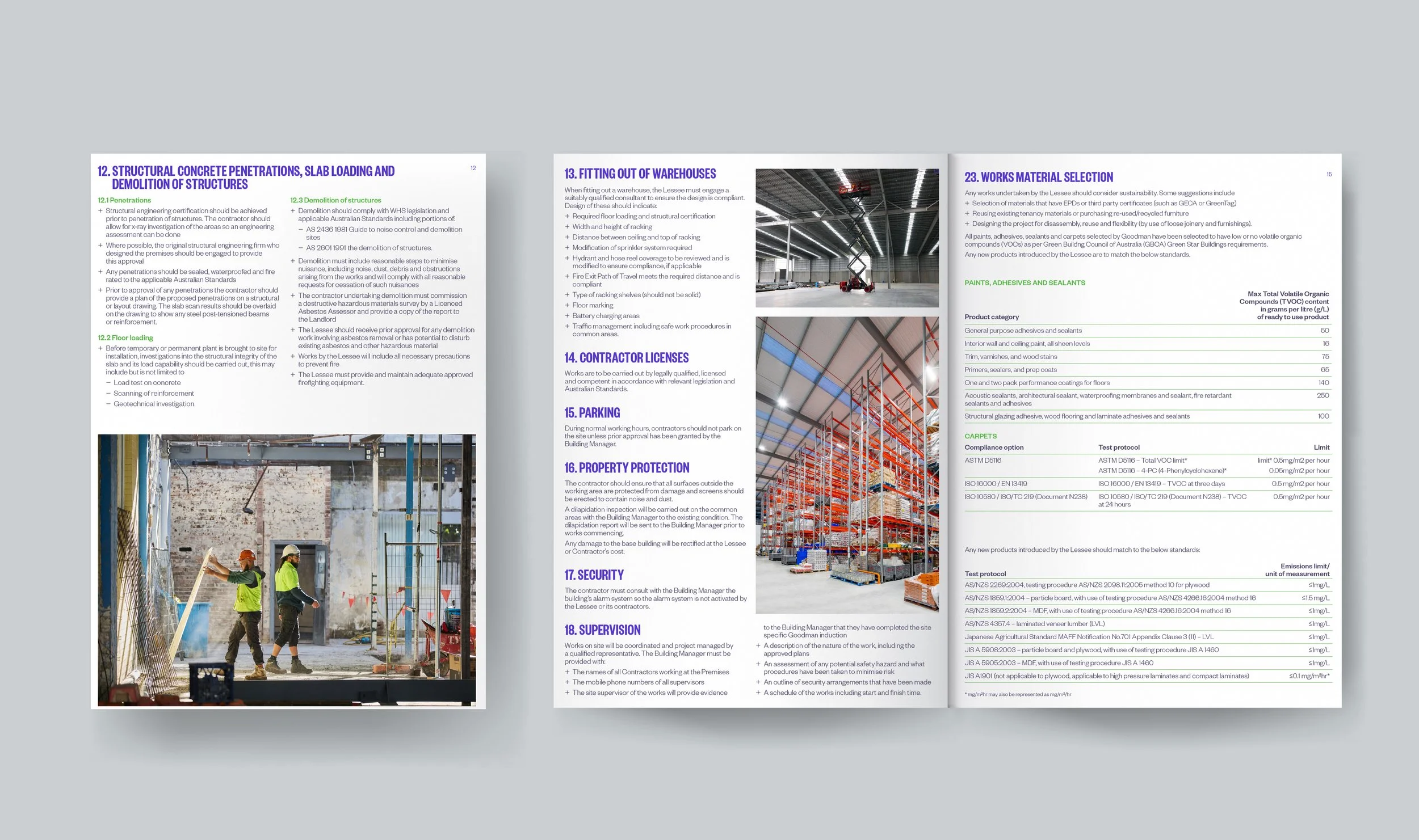 I re-designed a suite of company policies using updated brand colours and new imagery. This involved sailing with both marketing and law teams within Goodman to ensure the final product met their design brief.