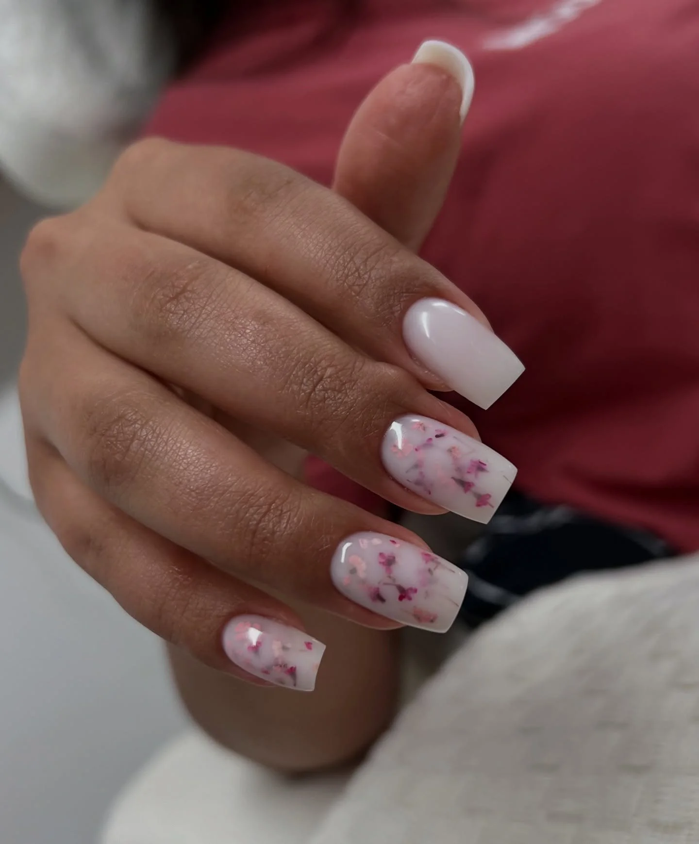 Blooming Nails☁️🌸 Russian Manicure with dry pressed flowers 💅✨ Done by Alexa 

#denvernails #denvernailtech #denvermanicure #lakewoodnails #denvernailartist