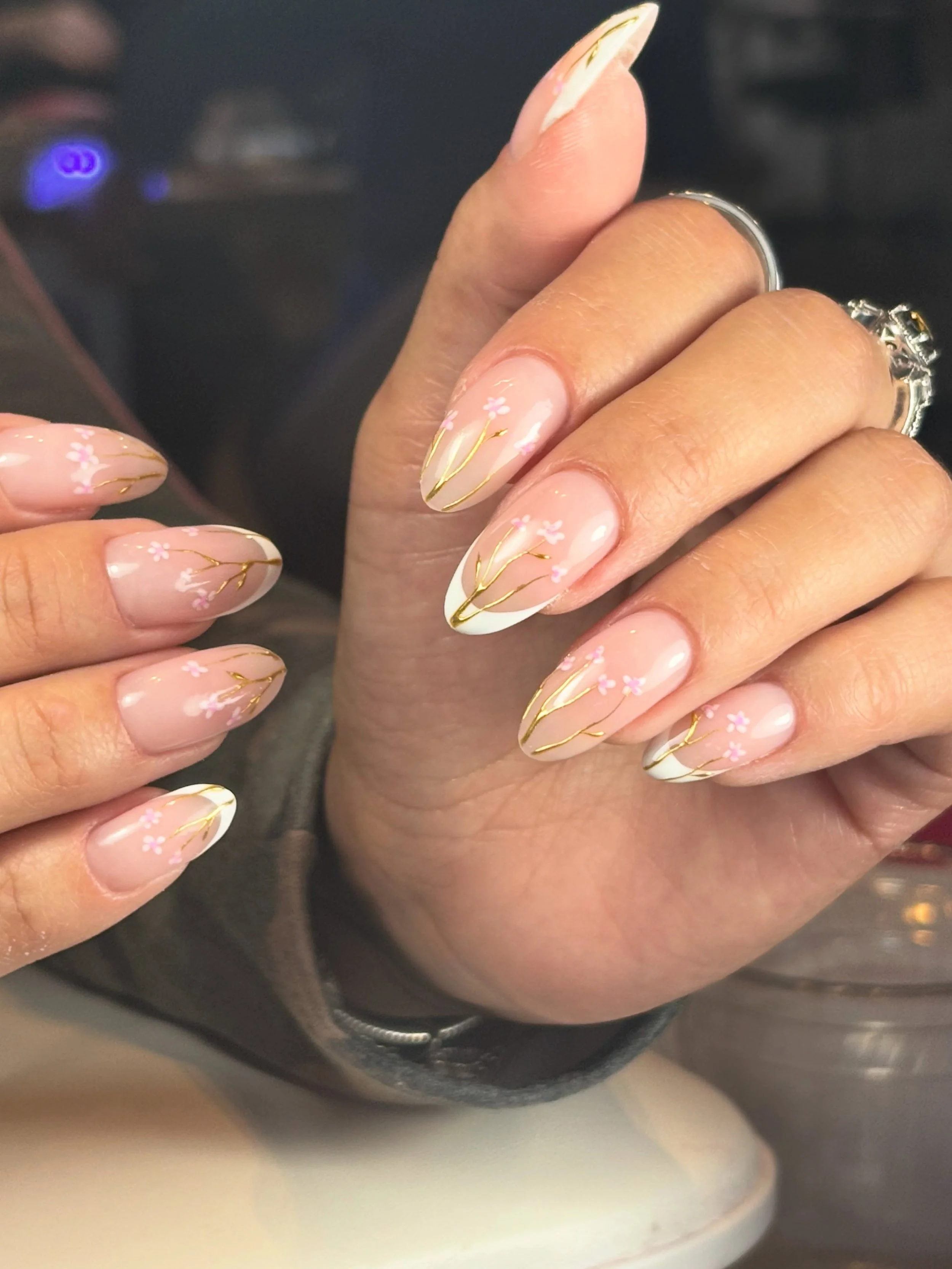 The cutest cherry blossom design done by Halie 🌸🍒🌳 
&bull;
#russianmanicuredenver #denvernails #denvernailsalon #denvernailtech #denvernailartist