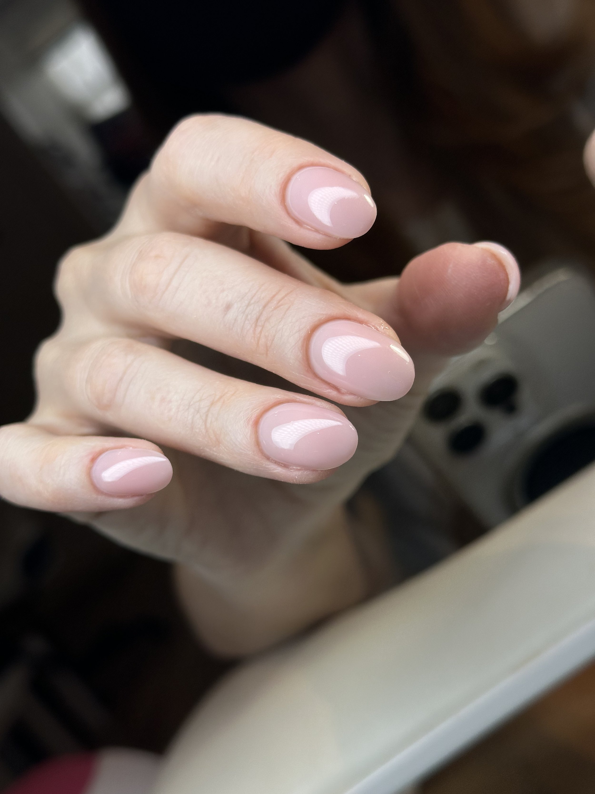 Beautiful hard gel manicure in Denver