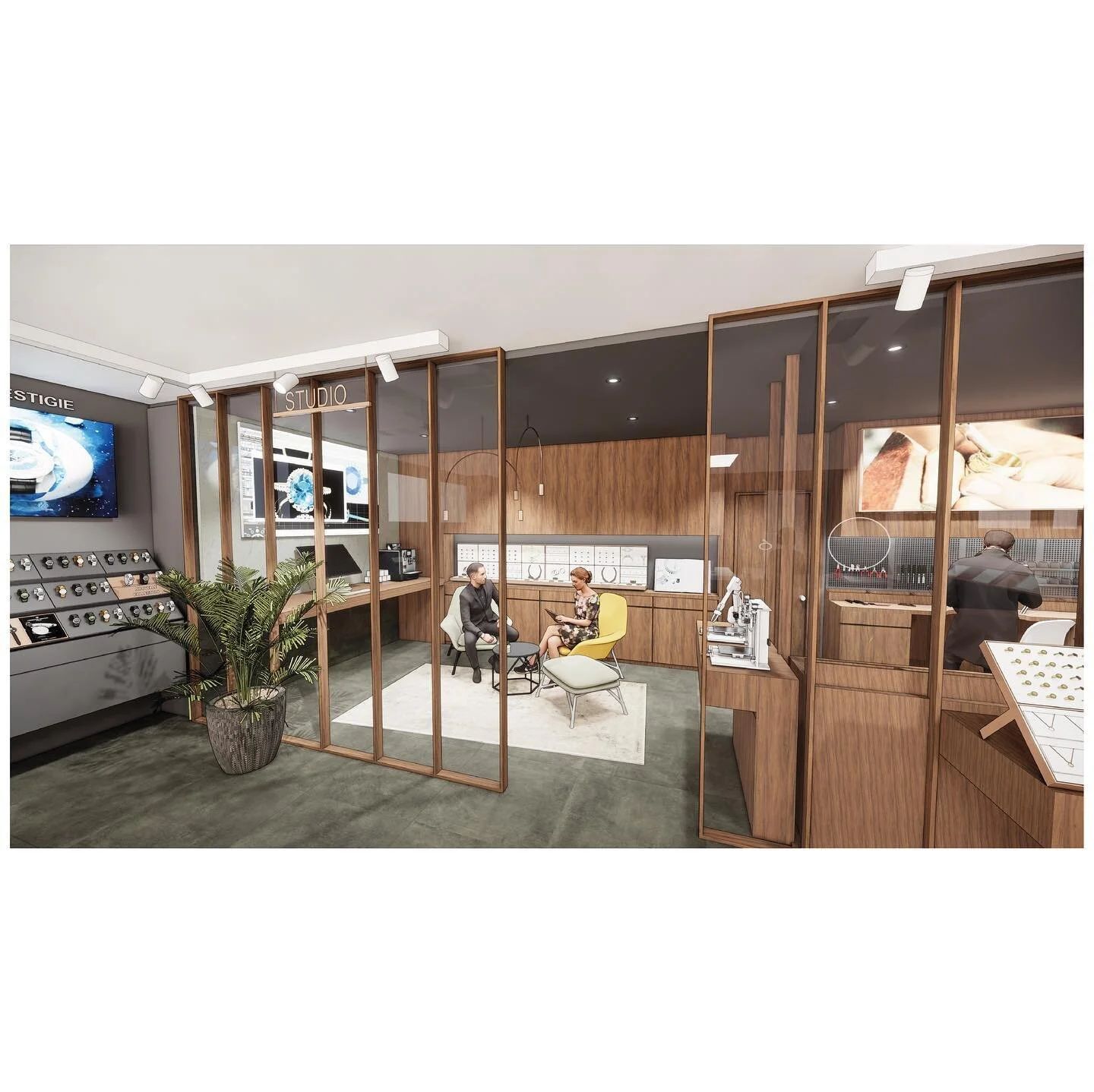 Jewelry store &amp; view on jawarly studio 
.
.
.
#stucture #interiordesign #engineering #design #inspiration #trending #furnitureillustration #furnituredrawing #furniture #interiorillustration#retail #retaildesign #storedesign #shopfitting #shopdesi