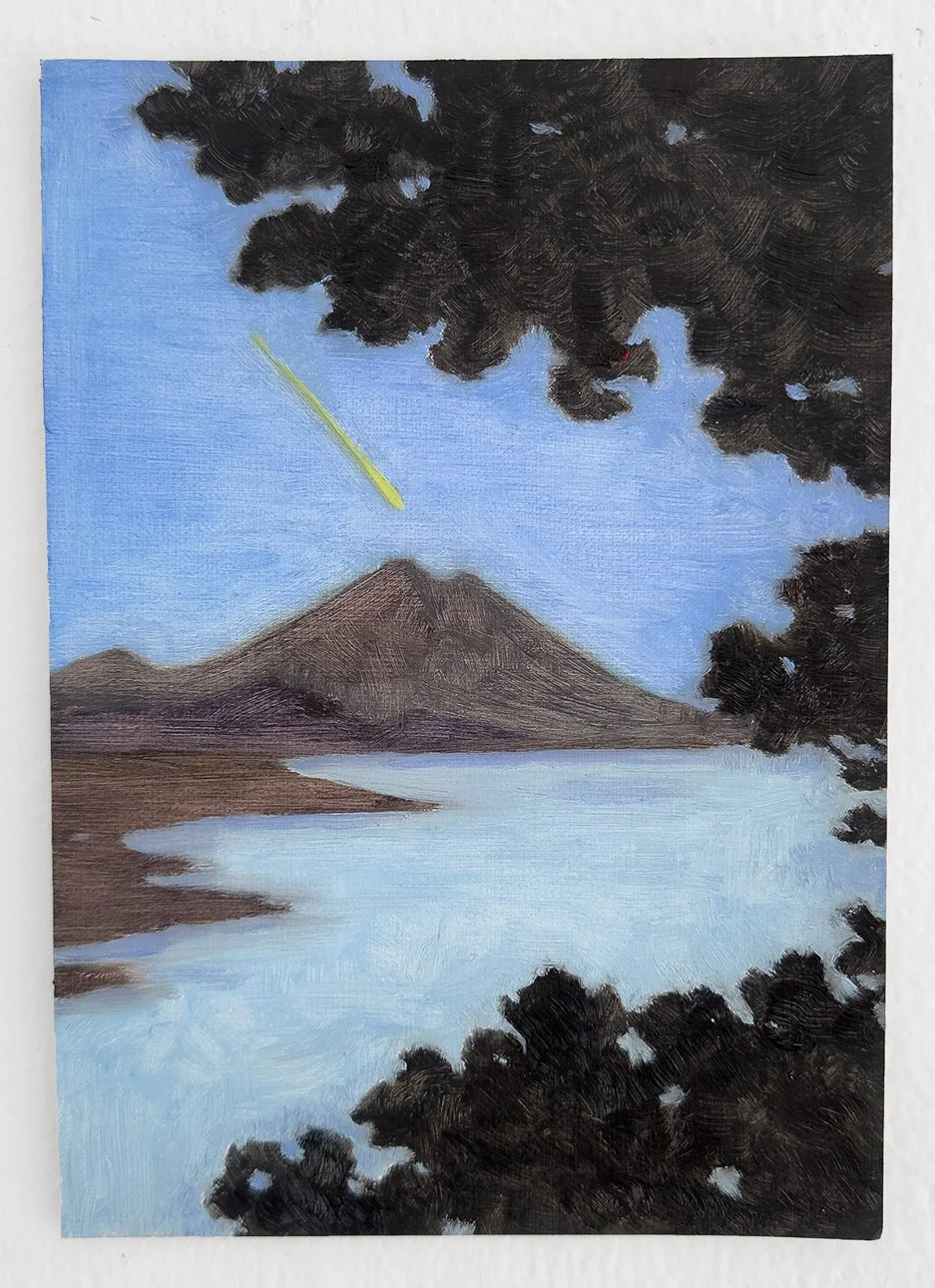 ‘Secret Light’, oil on paper, 14,8 x 20,7 cm, 2026