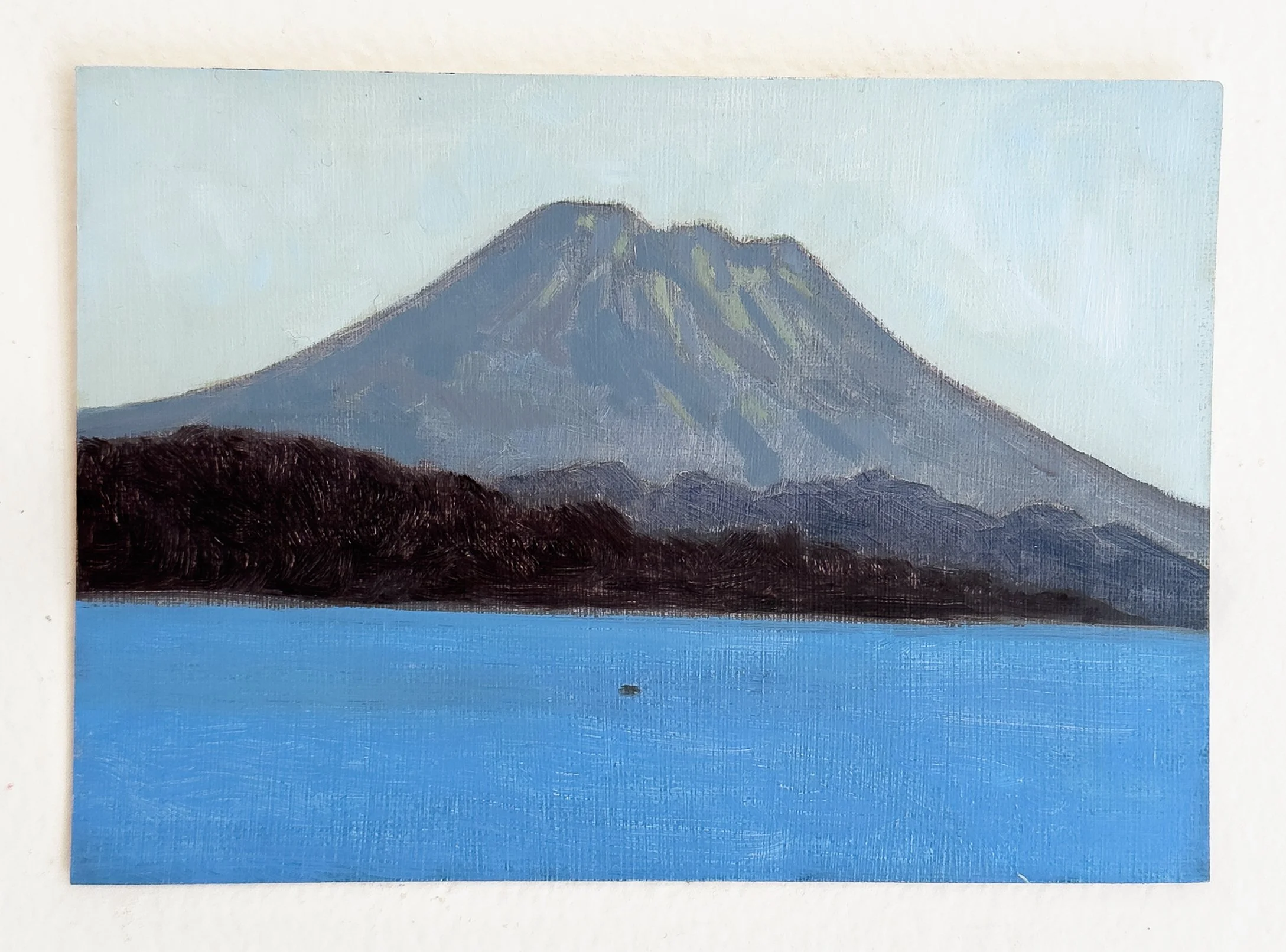 'Quiet Volcano', oil on paper, 14,8 x 20,8 cm, 2026