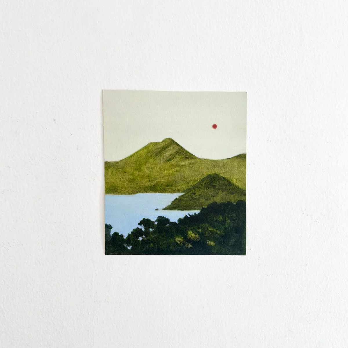 Eventide, oil on paper, 19 x 22 cm, 2025. Sold.