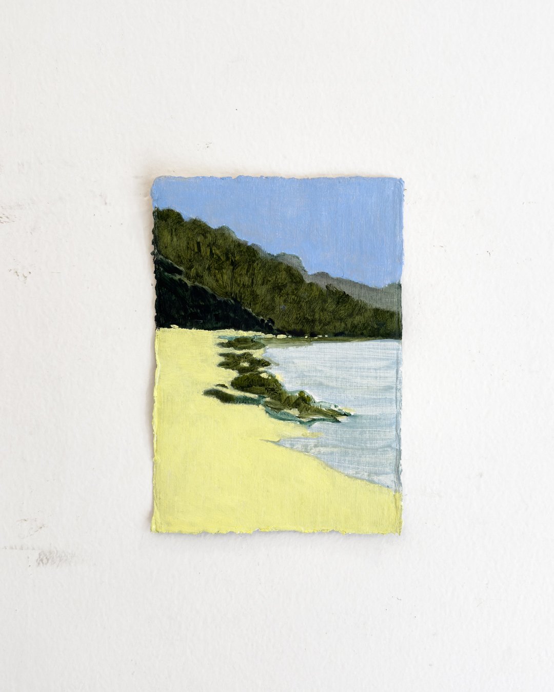 Green rocks on the Shore