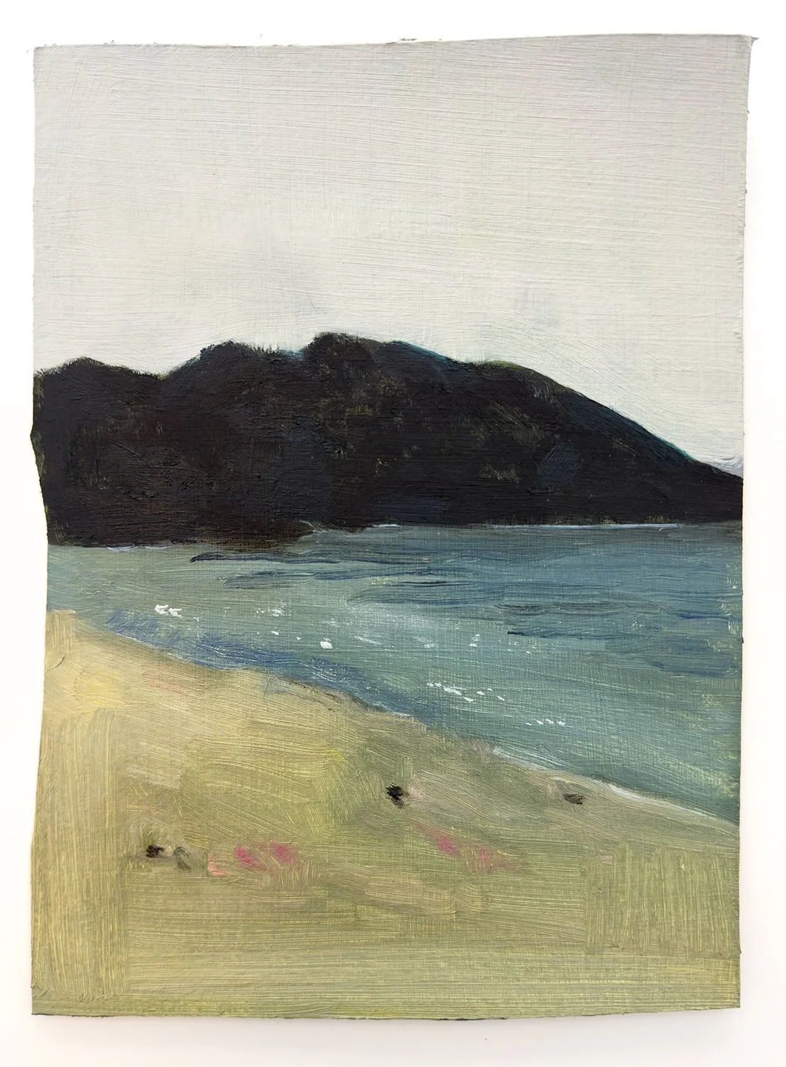 'Lowtide', oil on paper, 15 x 21,5 cm, 2025. Sold
