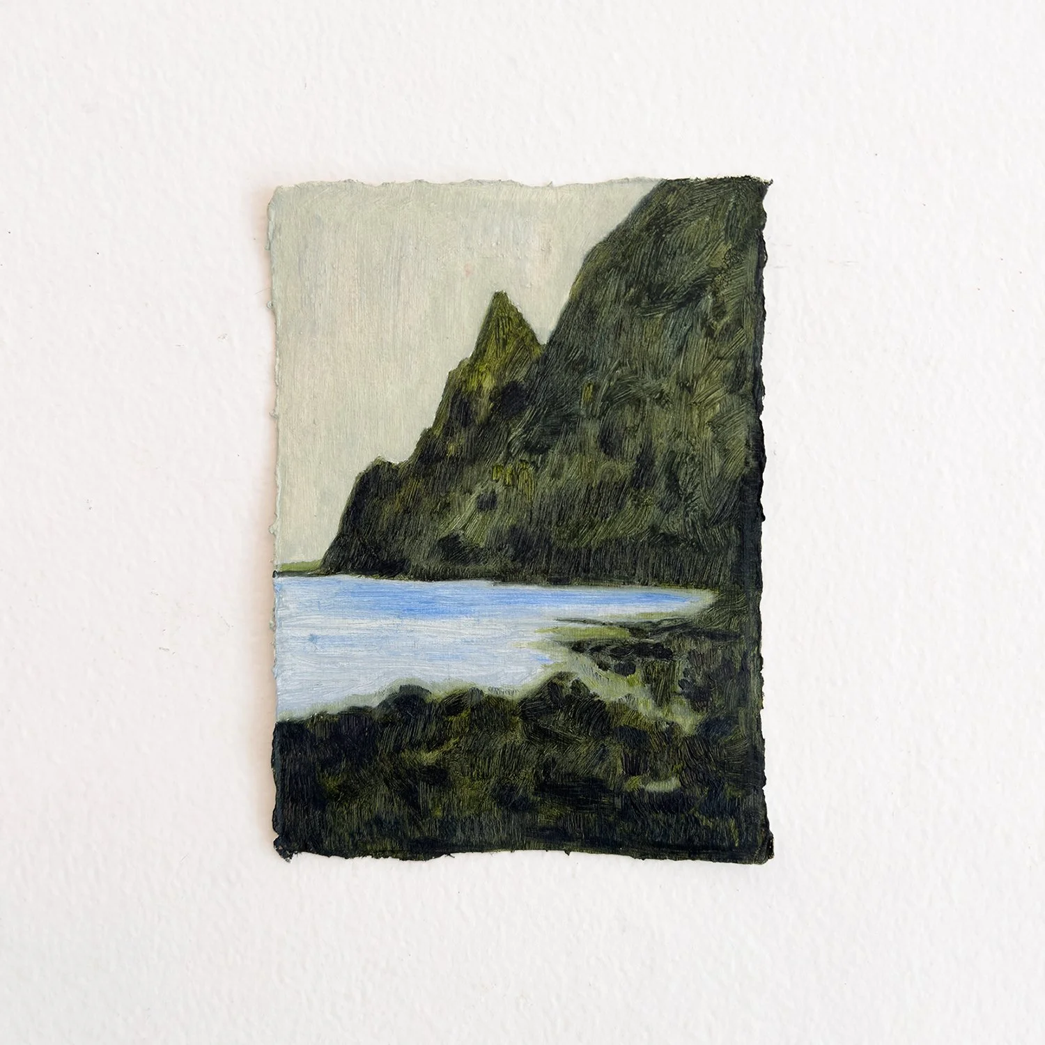 A Moment of Clarity, oil on Khadi paper, 15.5 x 21 cm, 2025