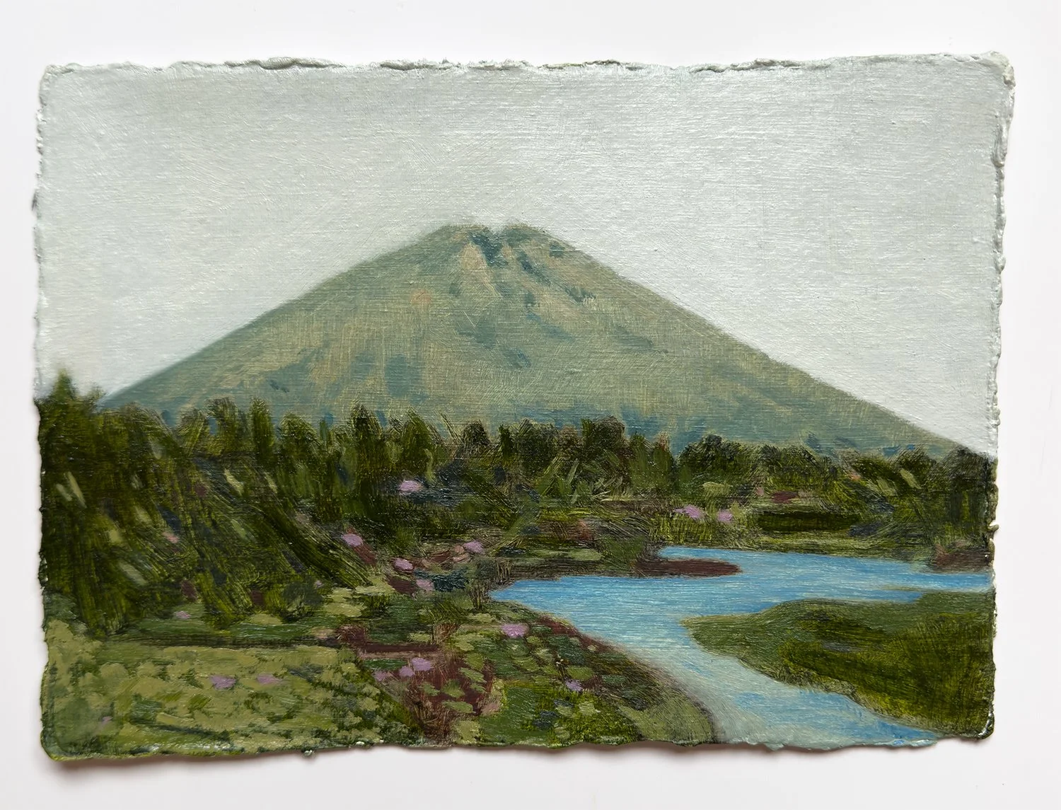 'Resilience', oil on Khadi paper, 15,5 x 21,5 cm, 2025