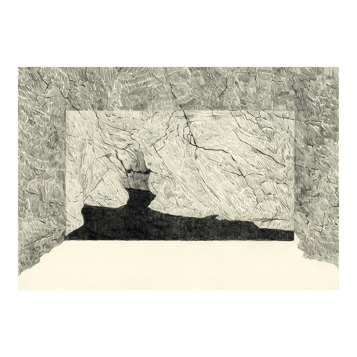 Cavern, graphite on paper, 20.5 x 29 cm, 2024