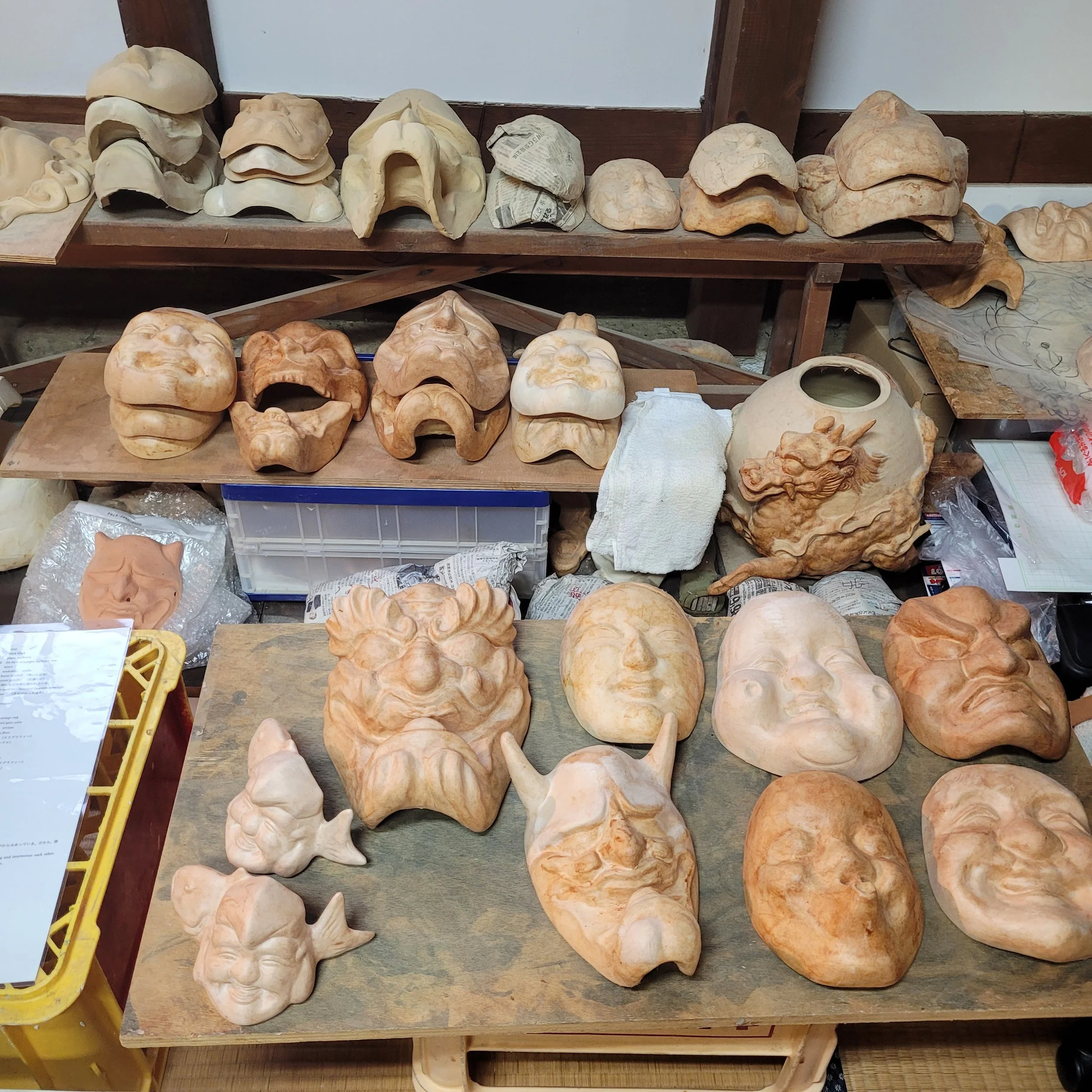 AKIYA AIR 2025: Gemma’s Progress, Kagura Mask Making &amp; Mythological Landscapes