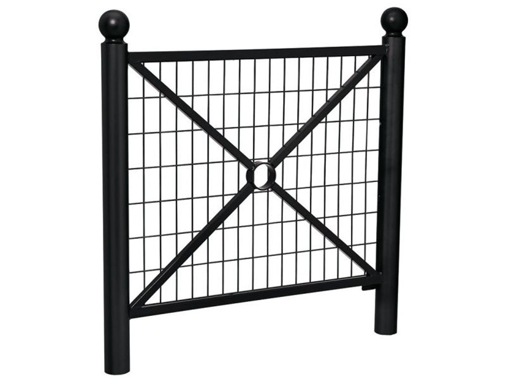 Transenna modello Provence decoro sferico Nero RAL 9005 Con rete 1072 mm