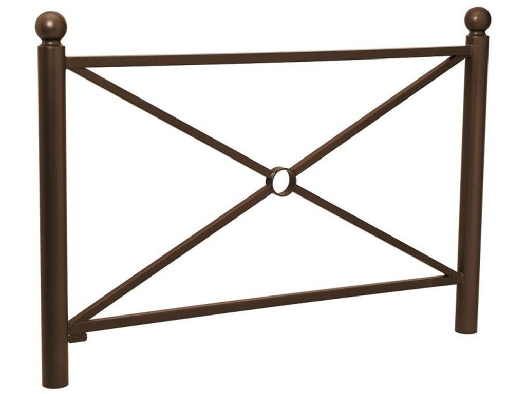 Transenna modello Provence decoro sferico Marrone RAL 8017 Semplice 1572 mm