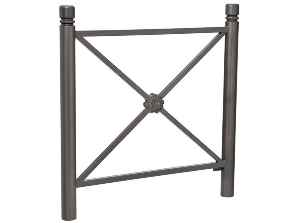 Transenna modello Provence decoro cilindrico Antracite Con rosetta 1072 mm